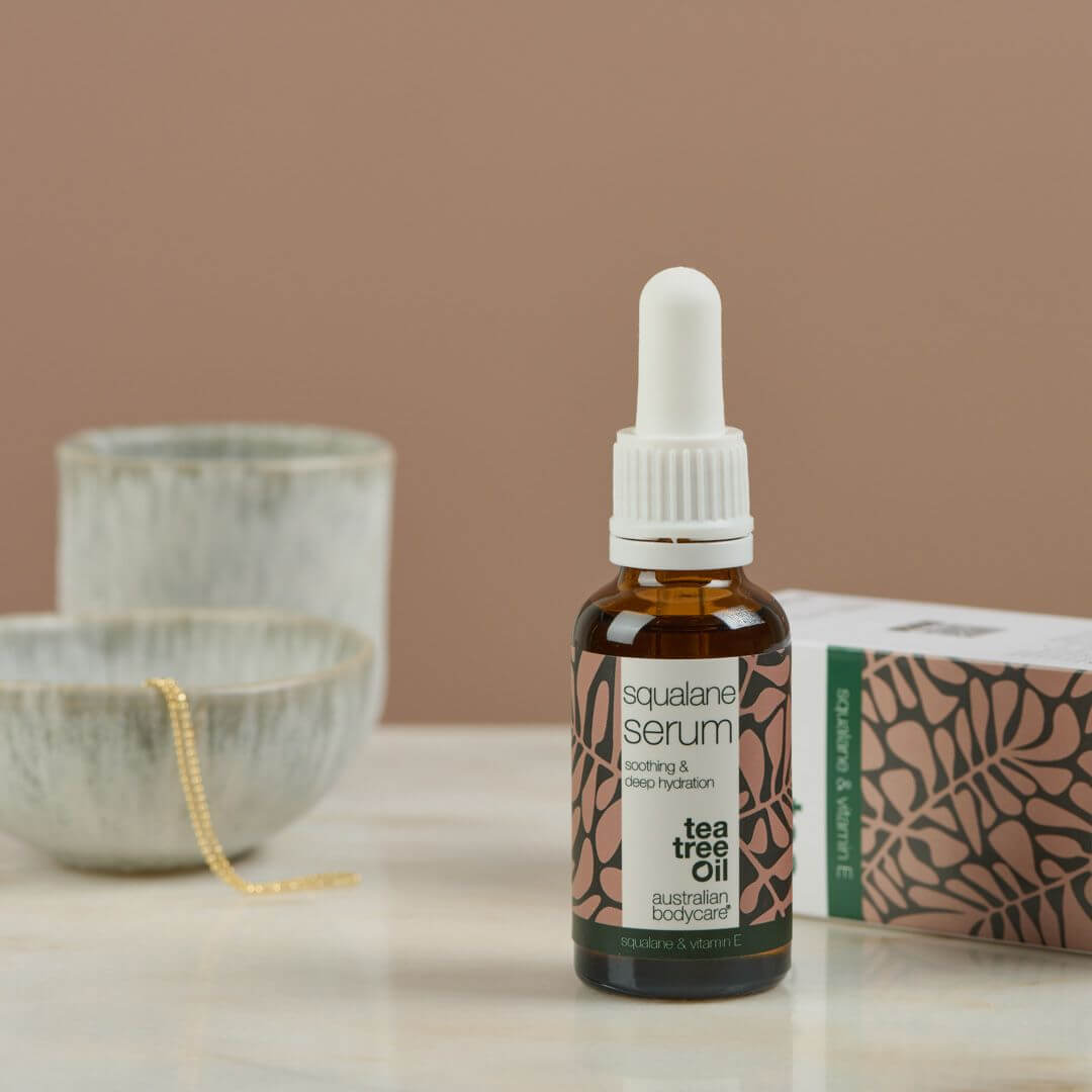 Sett til kløende og svært tørr hud i ansiktet - 3 fuktgivende produkter: ansiktsrens, Squalane Serum og krem
