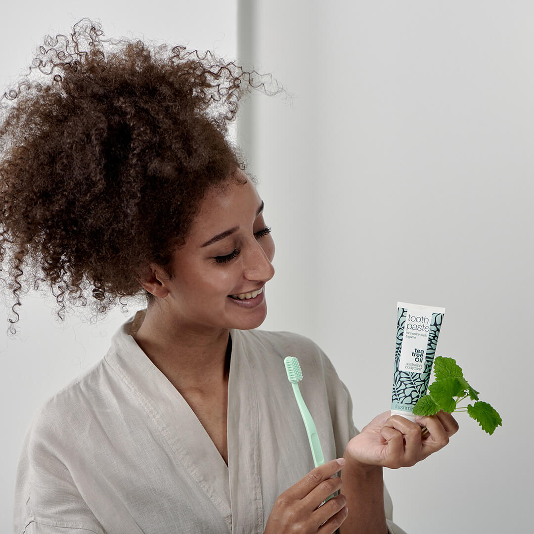 3 stk Tea Tree Oil Tannkrem Freshmint - For daglig pleie av periodontal sykdom, sopp og tannkjøttbetennelse