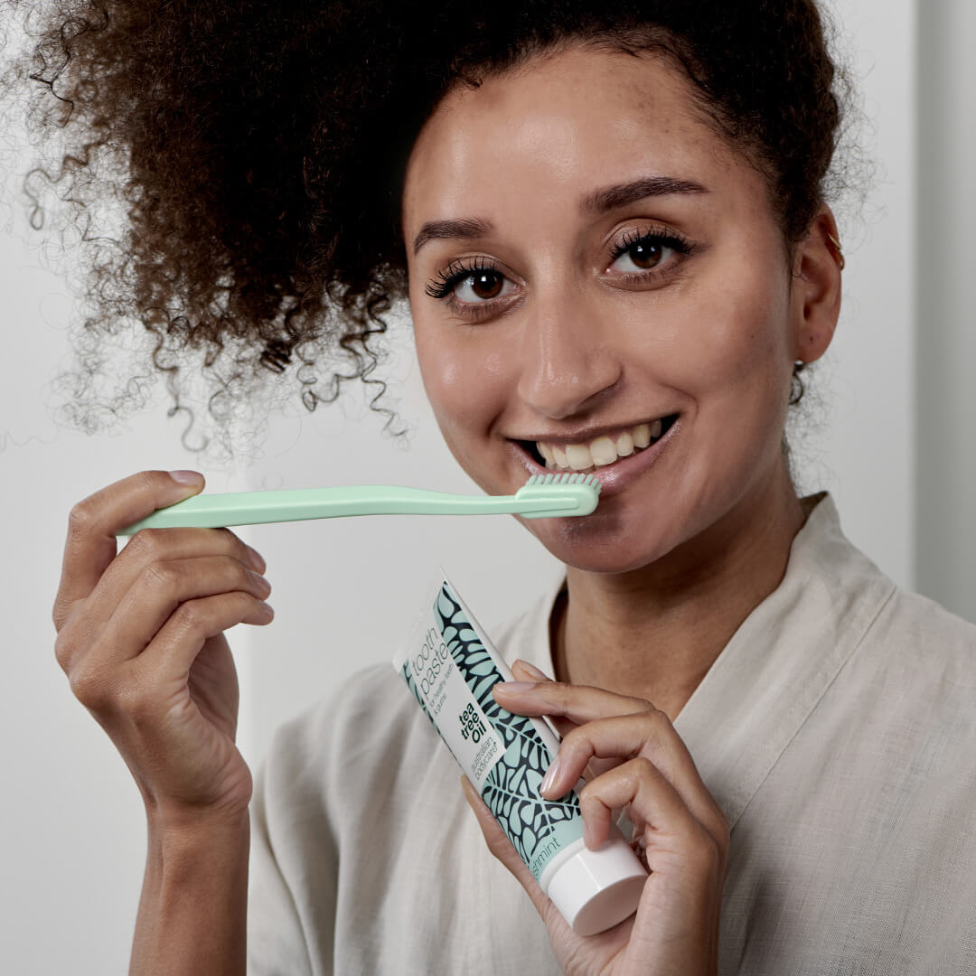 3 stk Tea Tree Oil Tannkrem Freshmint - For daglig pleie av periodontal sykdom, sopp og tannkjøttbetennelse