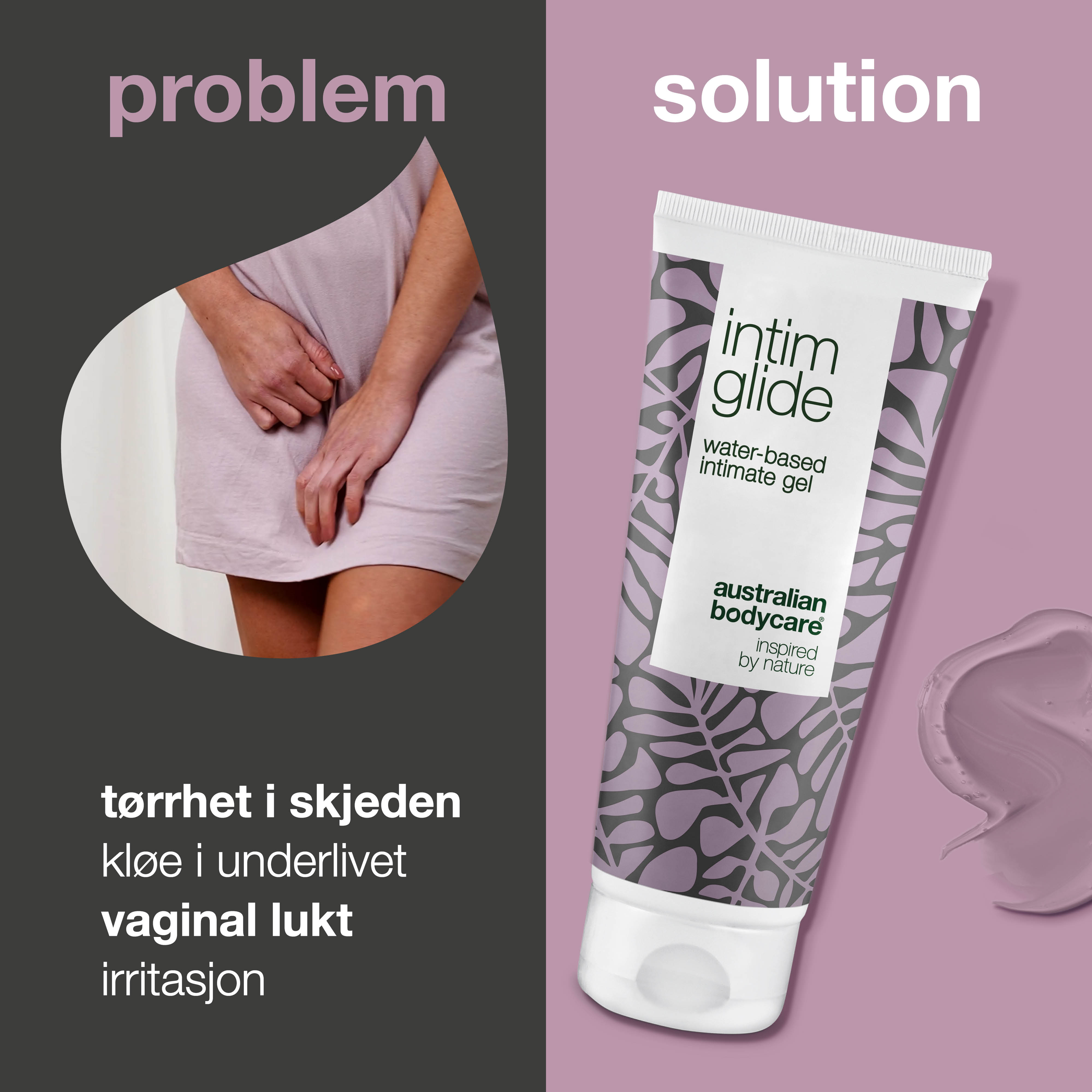 Vattenbaserat glidmedel — Naturlig glidmedel som motverkar torrhet i intimområdet