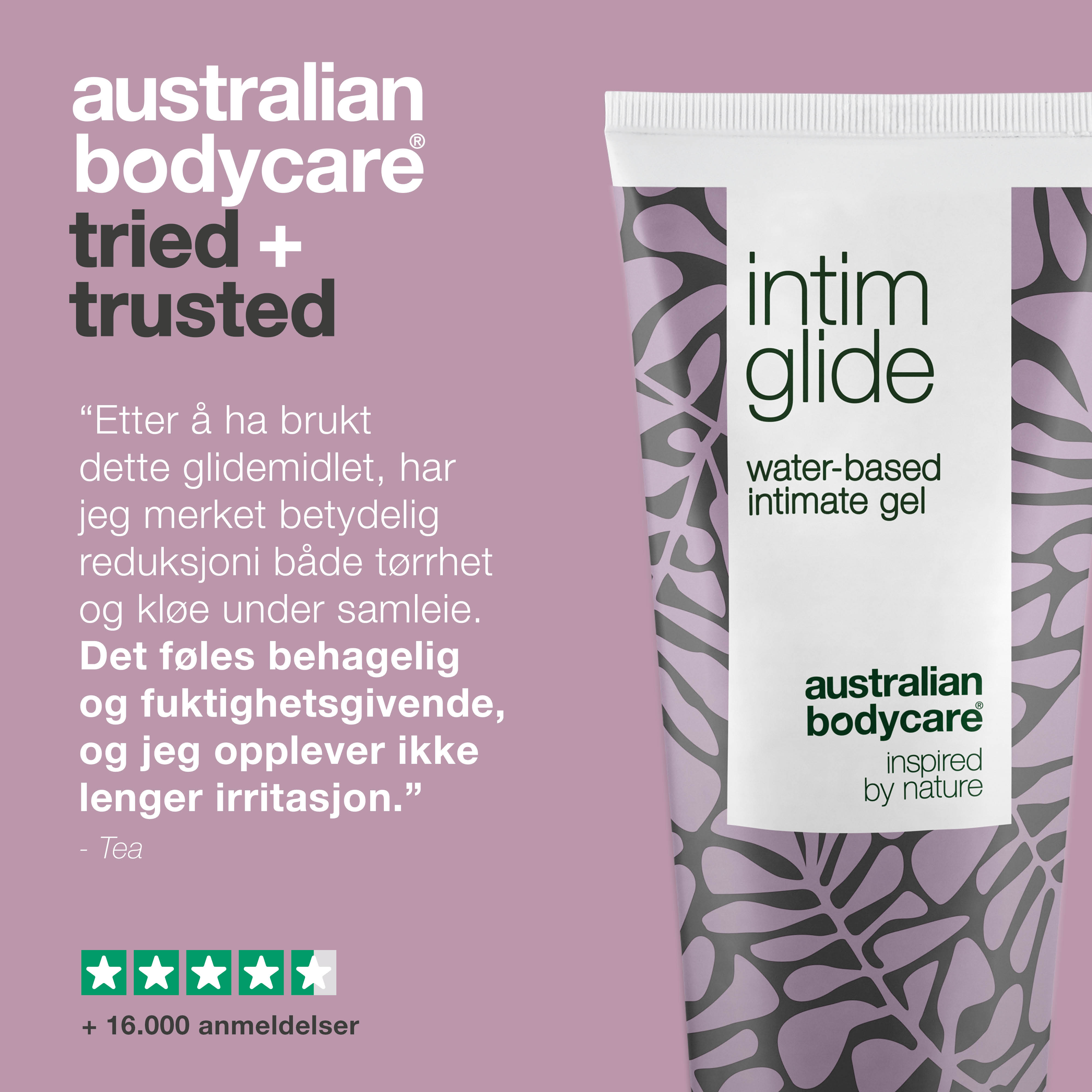 Vattenbaserat glidmedel — Naturlig glidmedel som motverkar torrhet i intimområdet