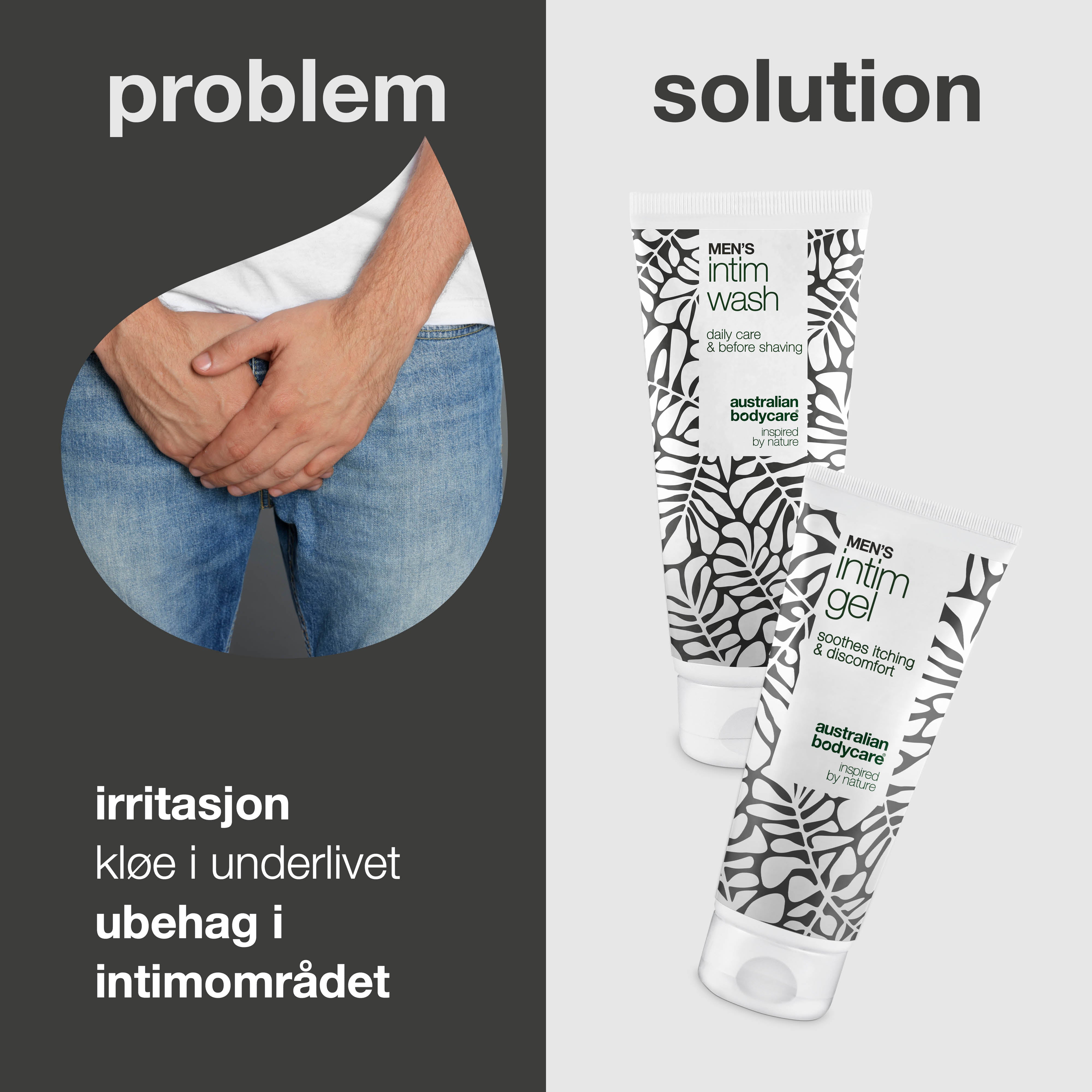 Australian Bodycare Gelé & Såpe — Mot kløe ved penis, i skrittet og lysken