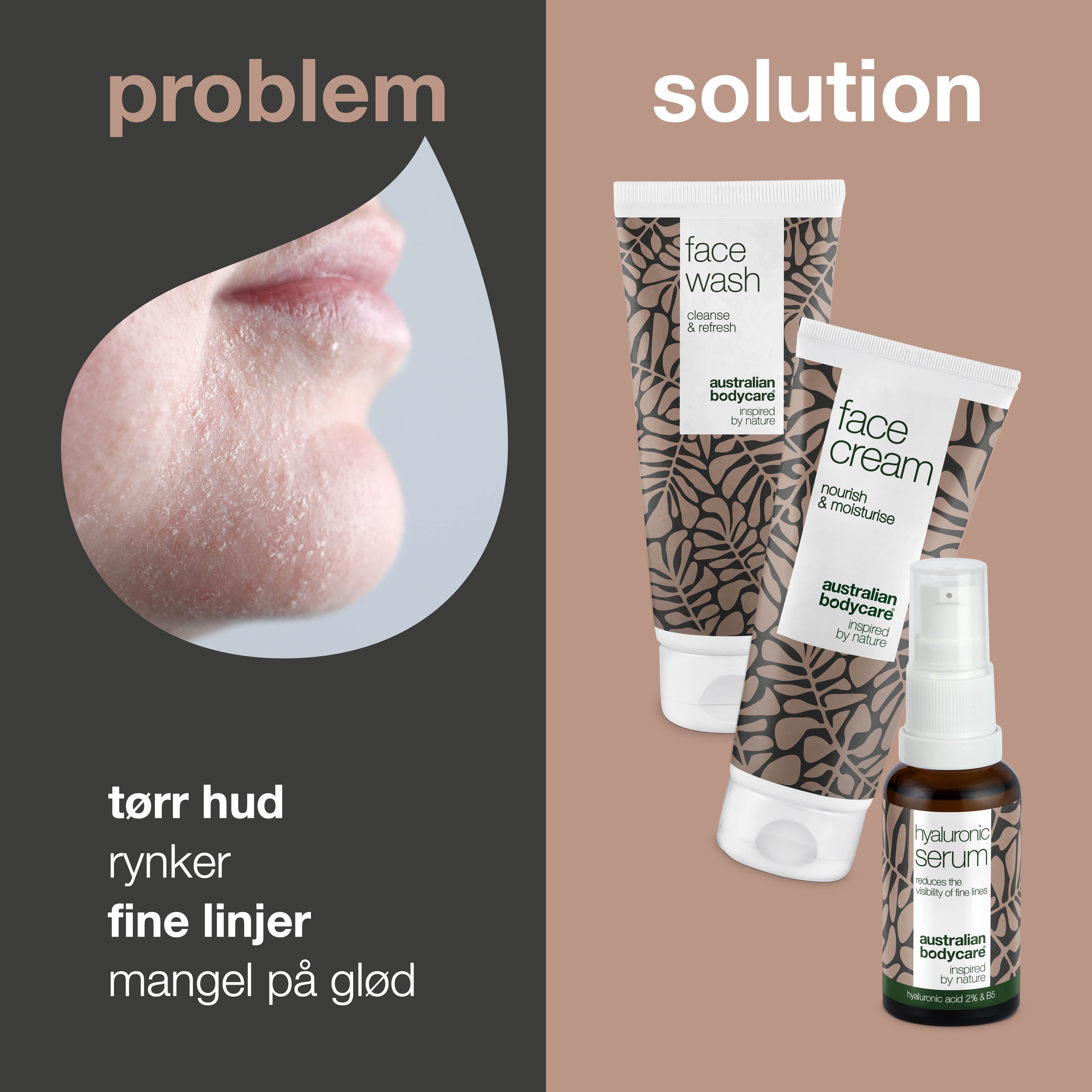 Hyaluronsyre Booster-sett for glød og glatt hud — 3 produkter for masse glød og minimering av furer og fine linjer