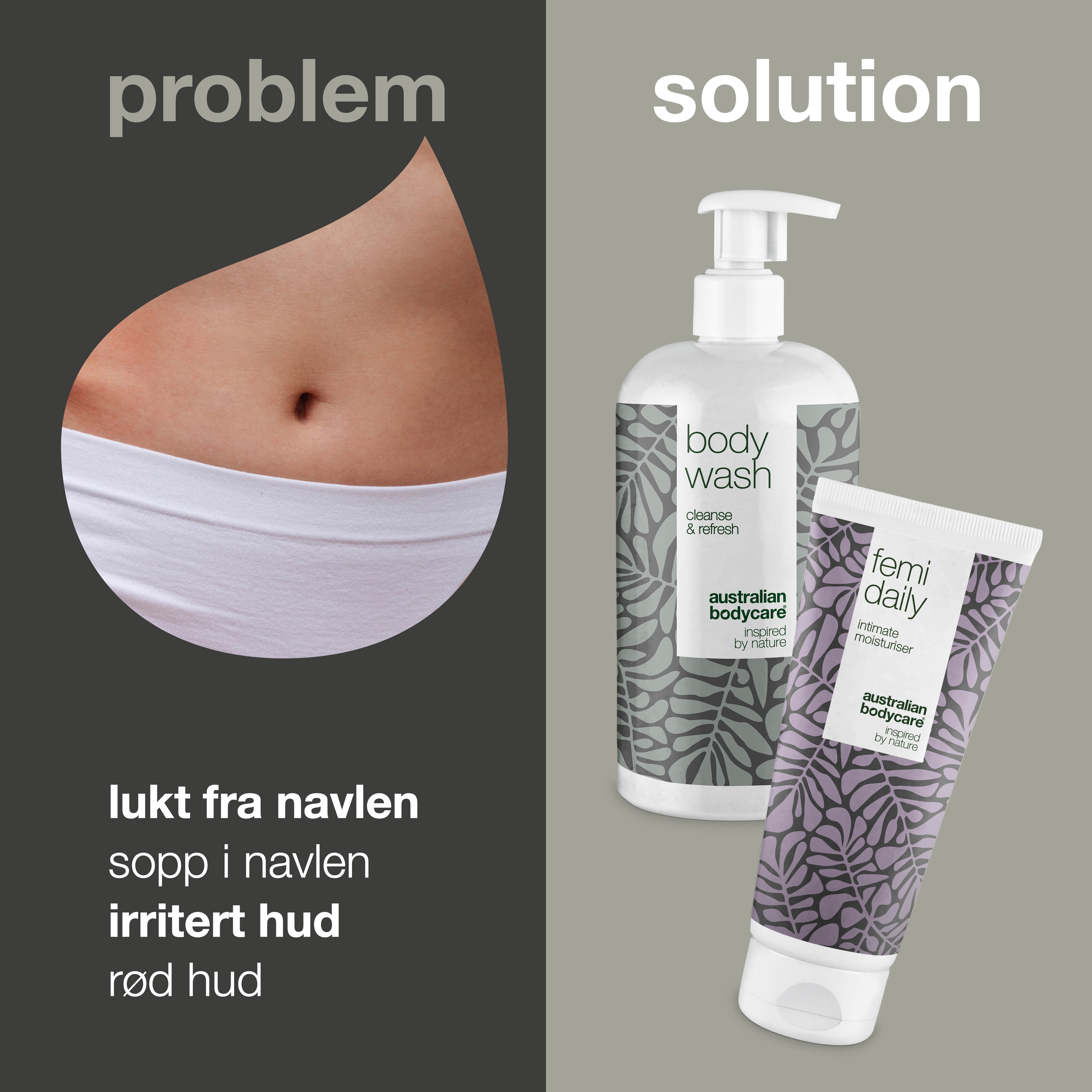 2-pak mod lugt fra navlen — Fjerner lugt opstået fra navlesvamp, bakterier eller irritation