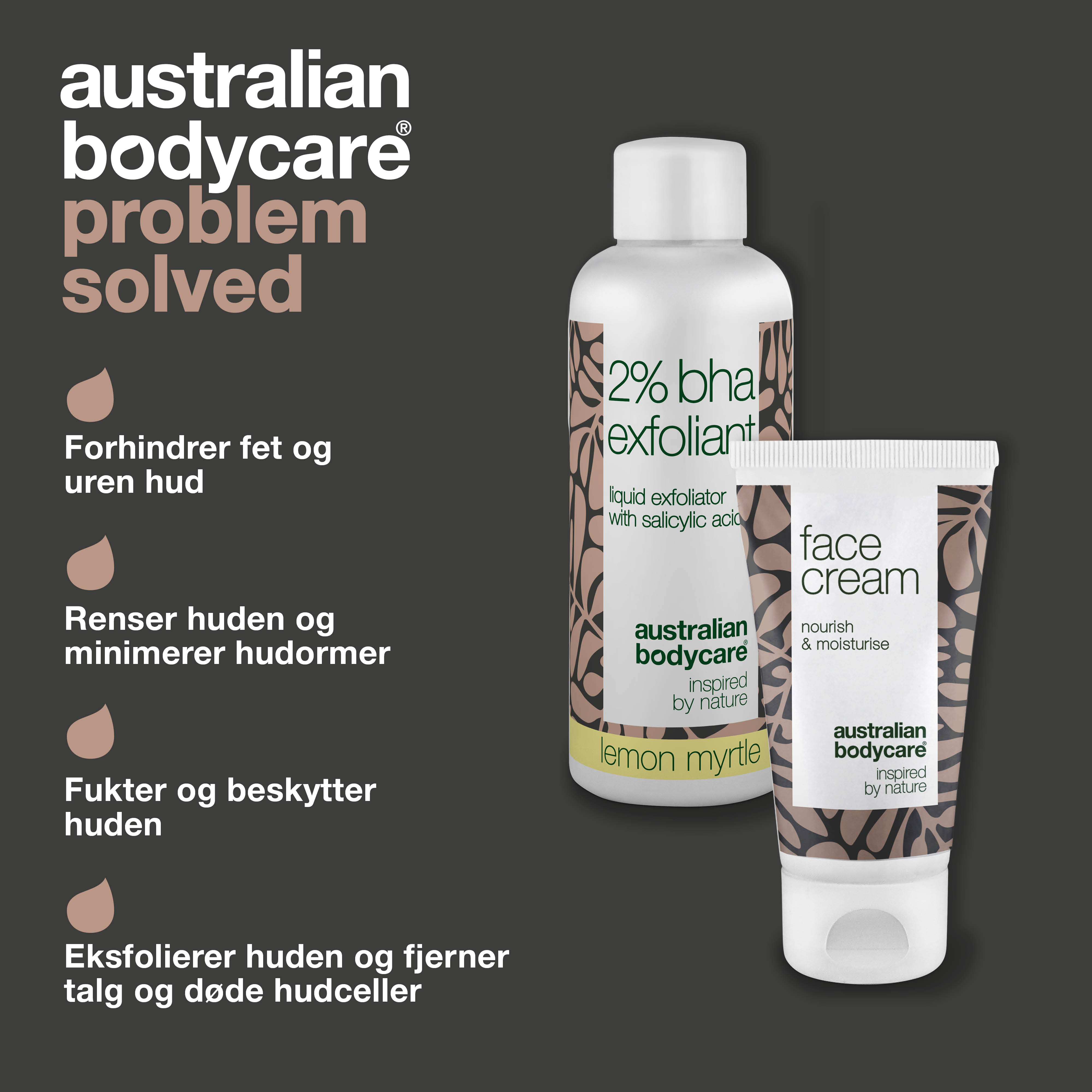 BHA salicylsyre sæt 2 produkter — Modvirker og forebygger fedtet og uren hud