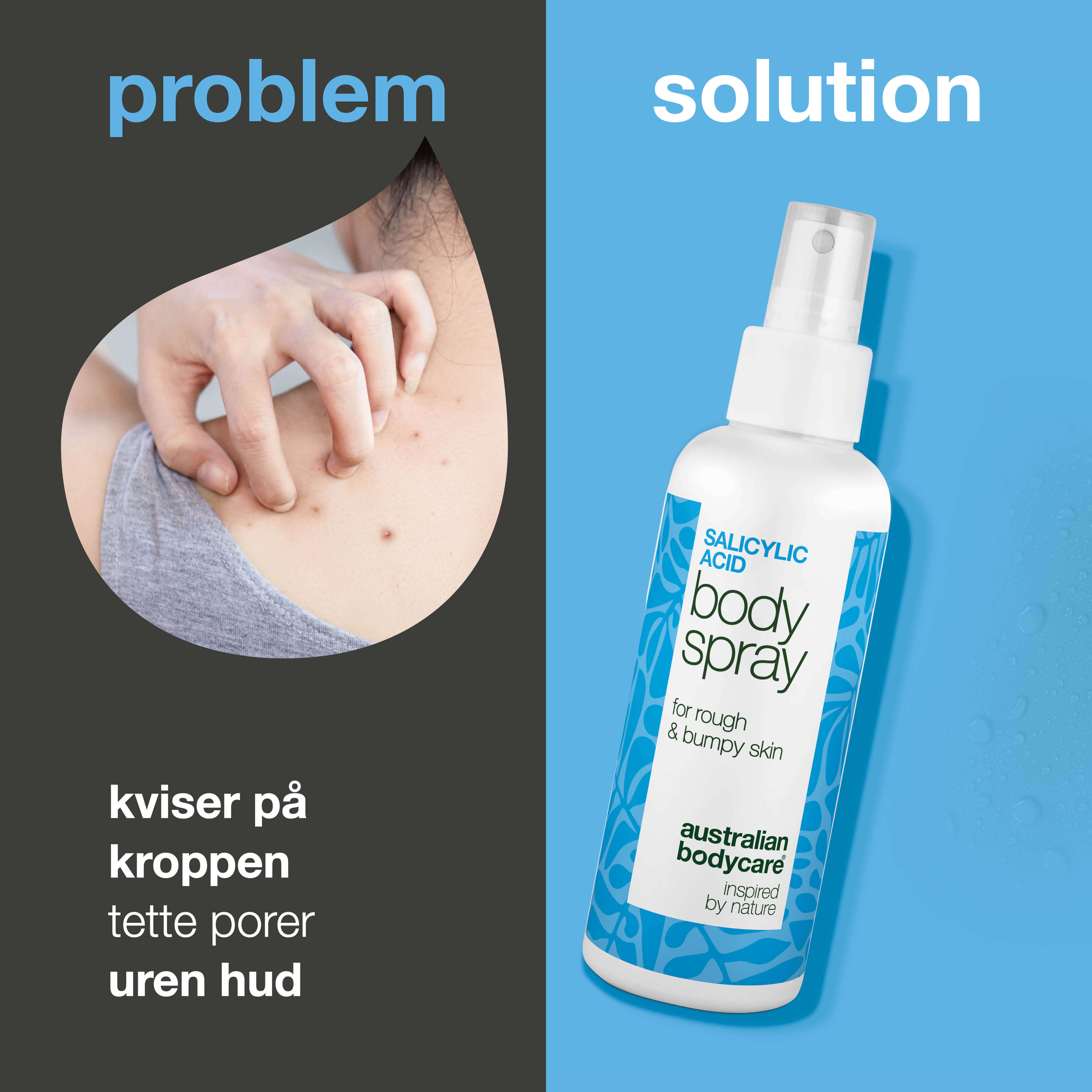 Salisylsyrespray mot uren hud, kviser og tette porer — Salisylsyrespray mot kviser og uren hud. Inneholder salisylsyre og glykolsyre som renser porene og forbedrer hudens tekstur.