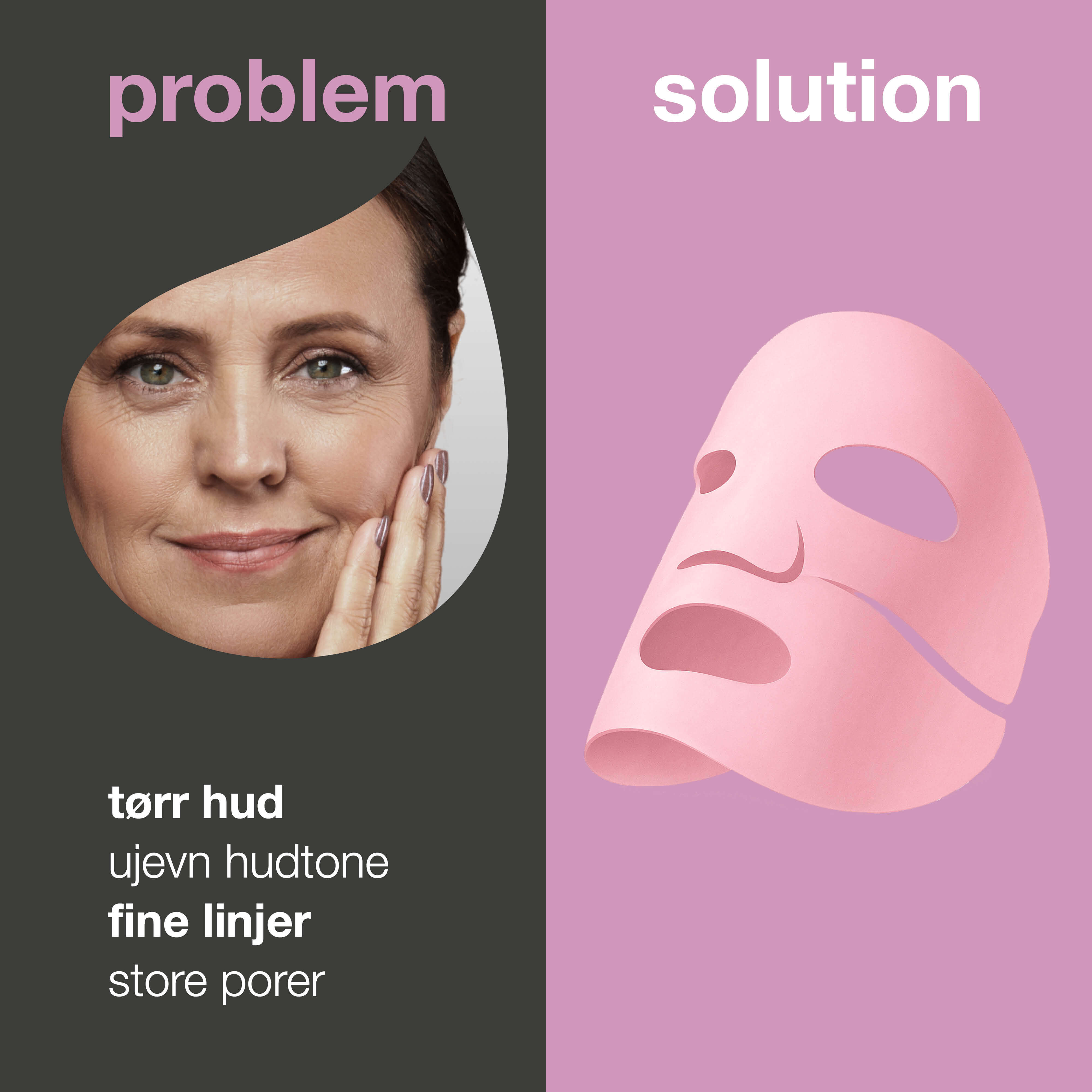 Vitamin B12 Kollagenmaske for tørr og livløs hud — Vitamin B12 Kollagenmaske for tørr og gusten hud. Med B12, niacinamid, peptider, kollagen og hyaluronsyre for glød og fukt.