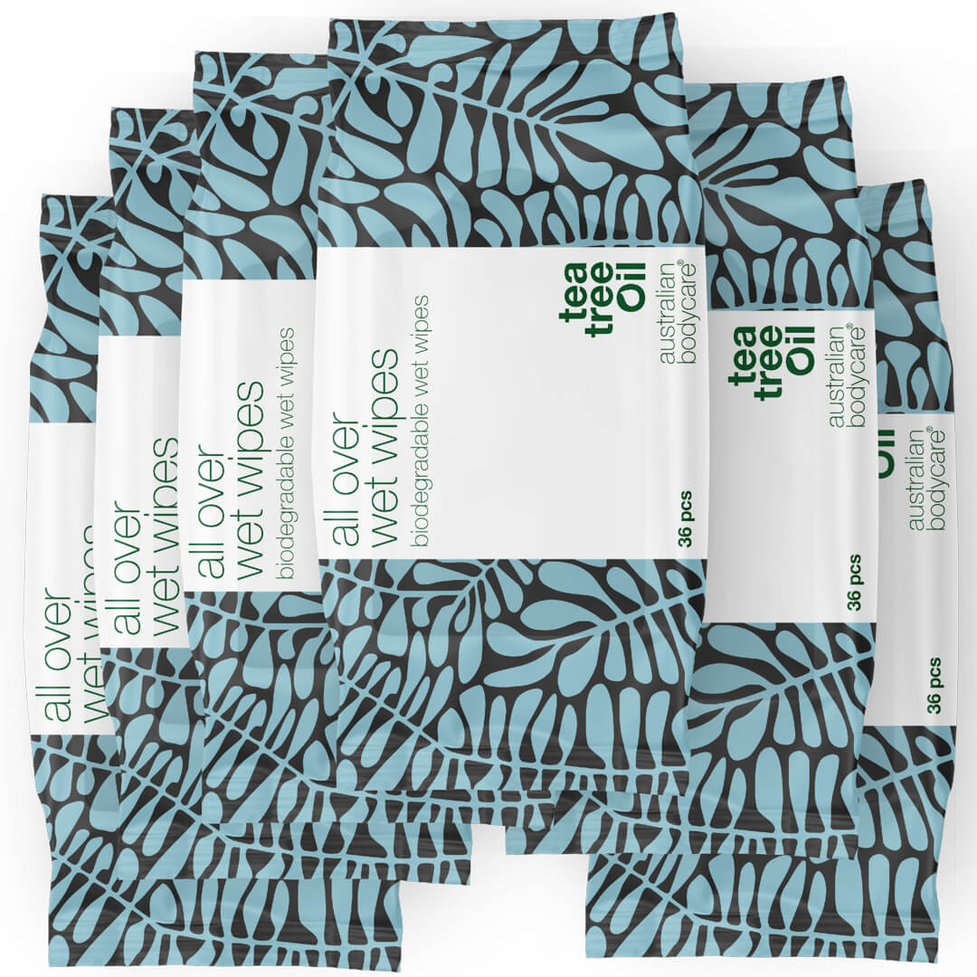 Tea Tree Oil Våtservietter voksne (36 stk.) - Et effektivt produkt til å rense & oppfriske huden