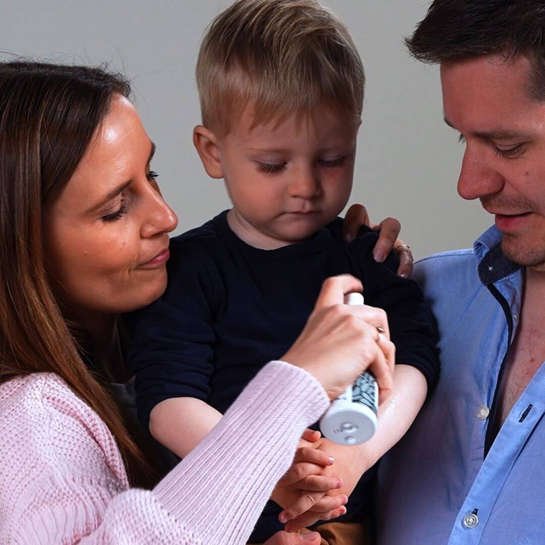 Spray til at lindre ubehag ved hudirritation - Beroligende, lindrende spray til irritert hud