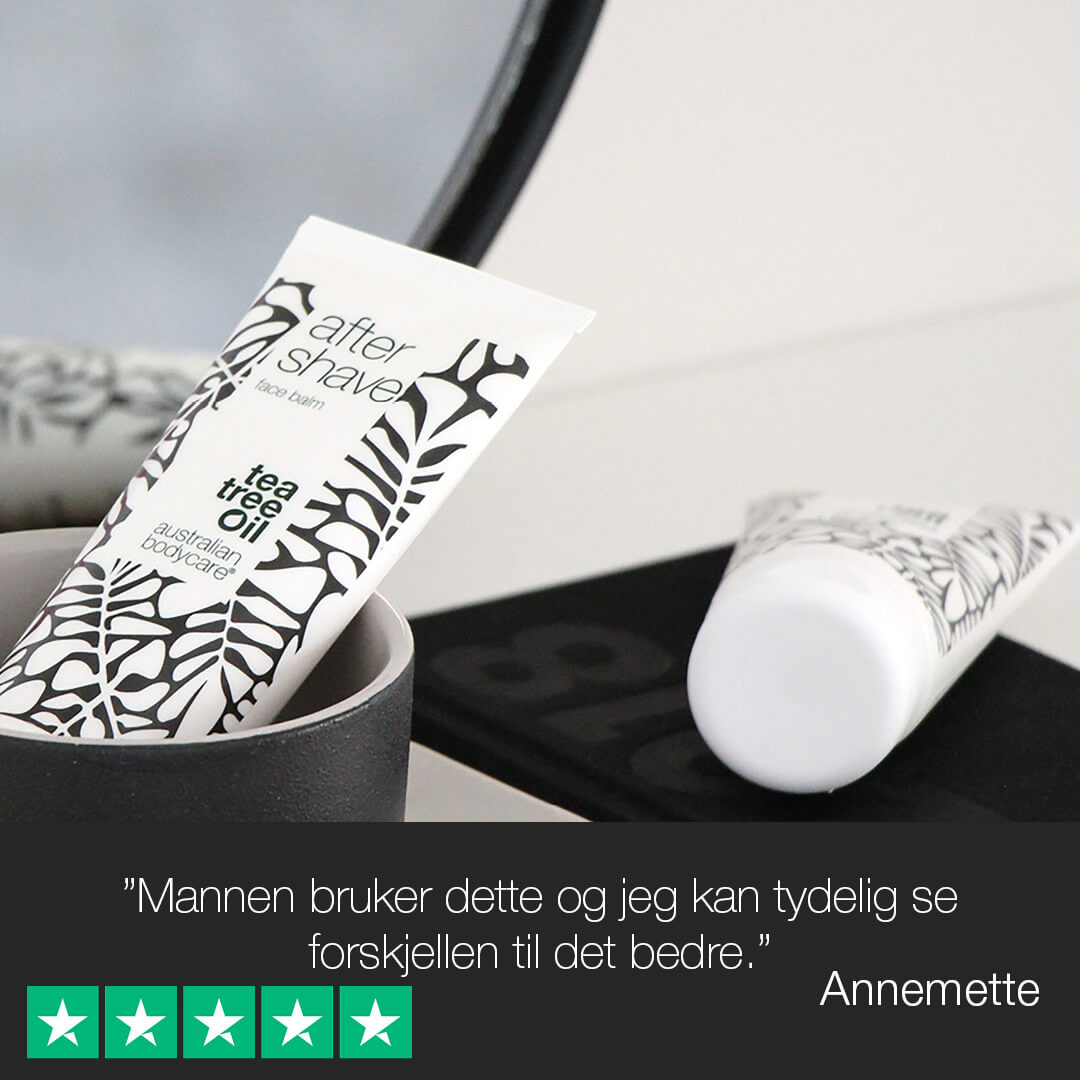 After Shave med Tea Tree Oil - Aftershave lotion mot røde nupper og inngrodde hår etter barbering