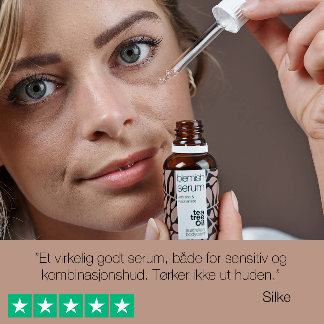 Niacinamide Serum til kviser og uren hud- Ansiktsserum med niacinamid 10%, Sink 1% og tetreolje mot kviser, hudormer og uren hud