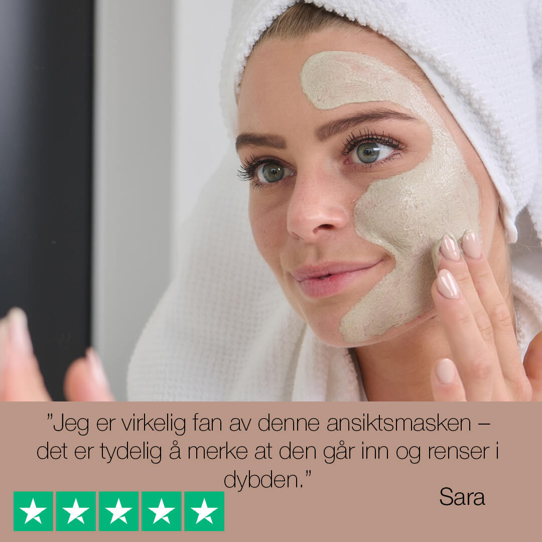 Ansiktsmaske mot kviser og uren hud - Dyprensende ansiktsmaske med Tea Tree Oil mot hudormer og kviser