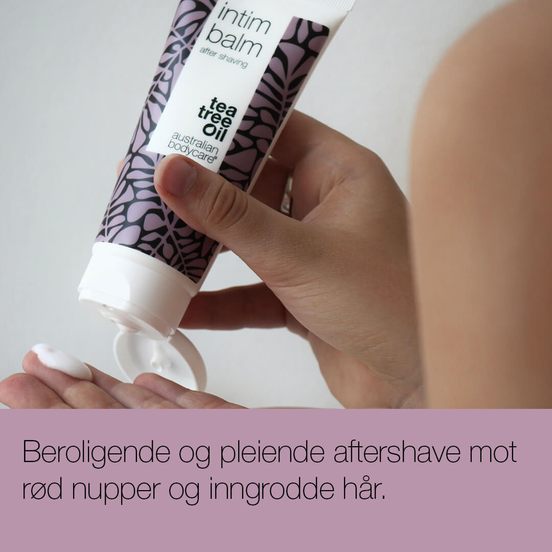 Intim after shave balm - Beroligende og pleiende aftershave mot røde nupper og inngrodde hår etter intimbarbering