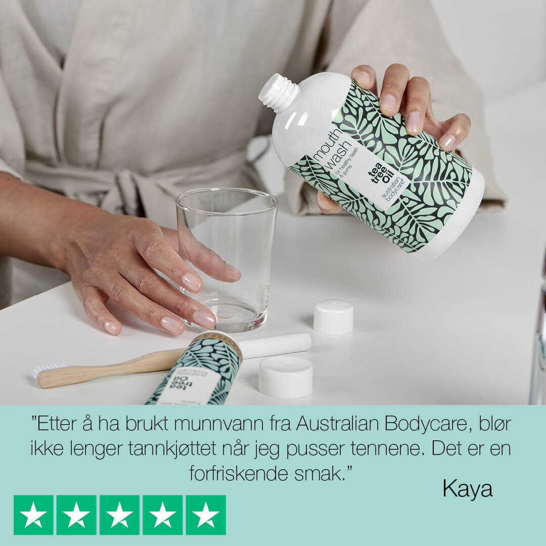 Munnskyll & Munnskyllevann - Munnskyll med Tea Tree Oil for en sund mundhygiejne