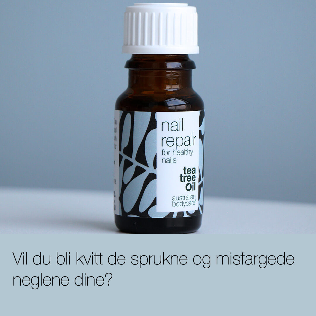 Negleolje med Tea Tree Oil - Neglepleie til misfargede, sprukne og ru negler