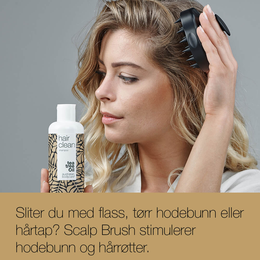 Hodebunnsbørste - Hodebunnsmassasje til tørr hodebunn, ved flass eller hårtap