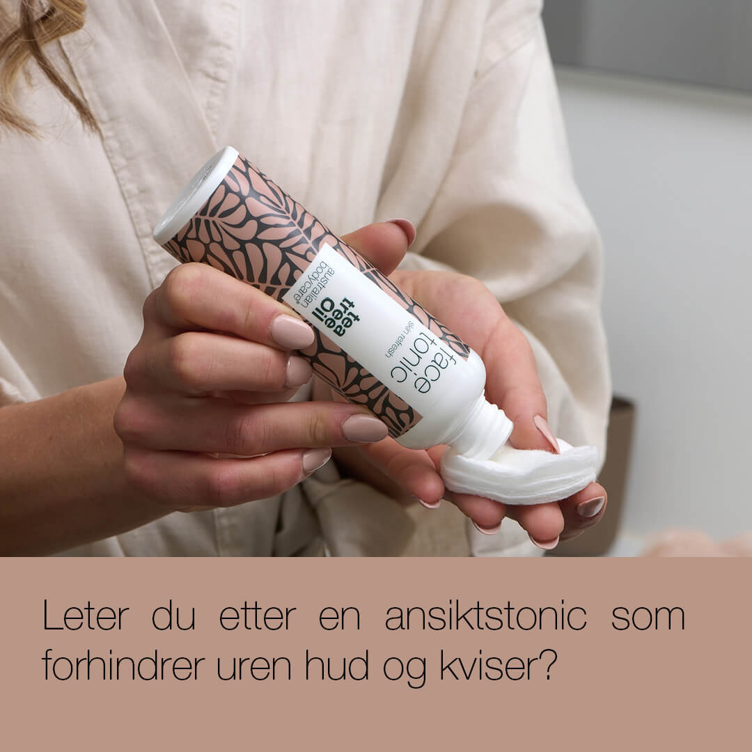 Toner mot kviser og uren hud - Dyprensende tonic med tetreolje til daglig bruk