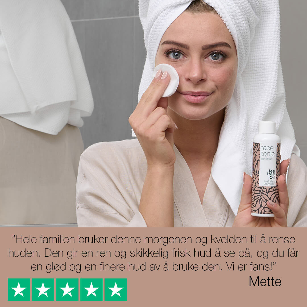 Toner mot kviser og uren hud - Dyprensende tonic med tetreolje til daglig bruk