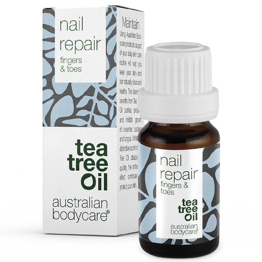 Negleolje med Tea Tree Oil - Neglepleie til misfargede, sprukne og ru negler