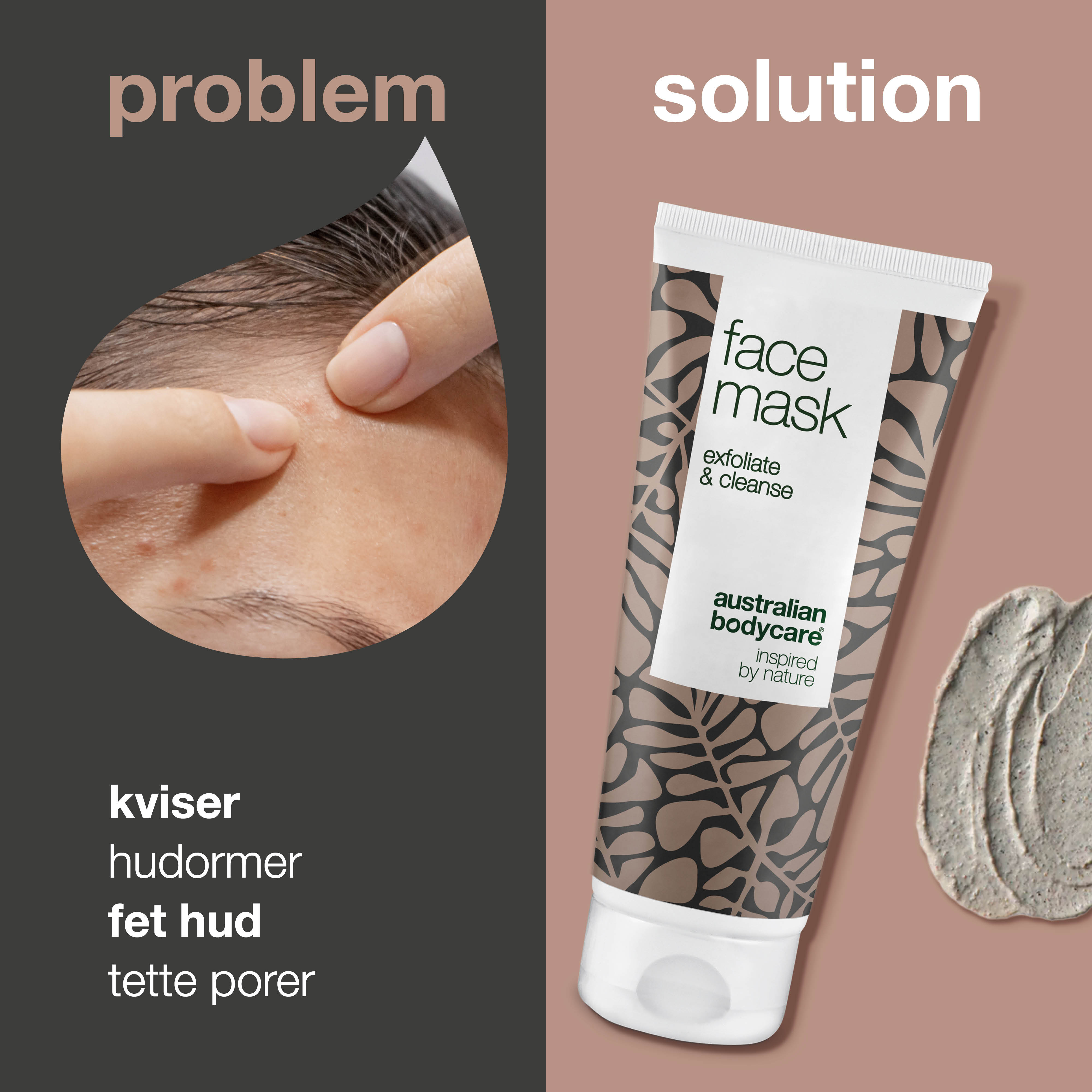 Ansiktsmaske mot kviser og uren hud - Ansiktsmaske med Tea Tree Oil