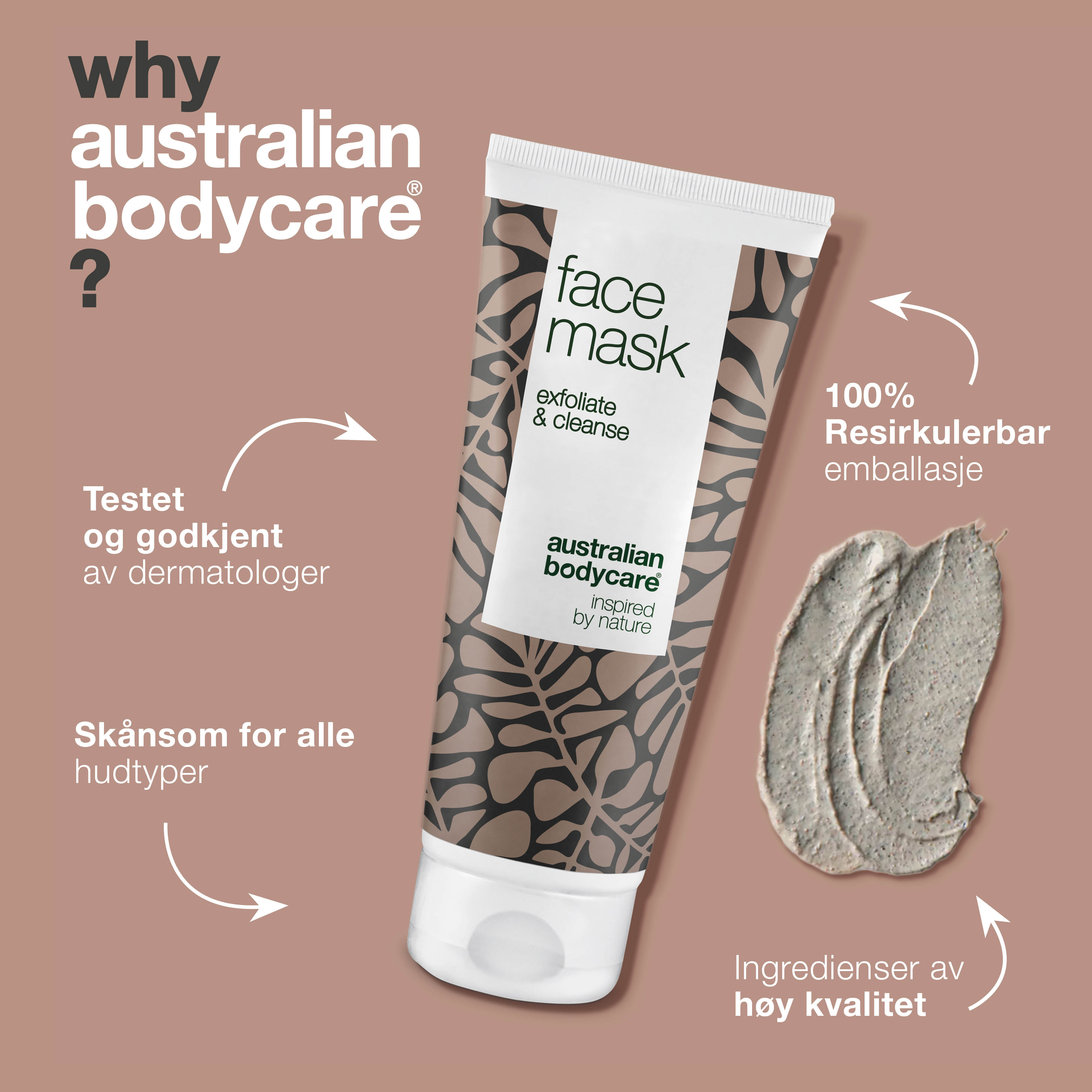 Ansiktsmaske mot kviser og uren hud - Ansiktsmaske med Tea Tree Oil