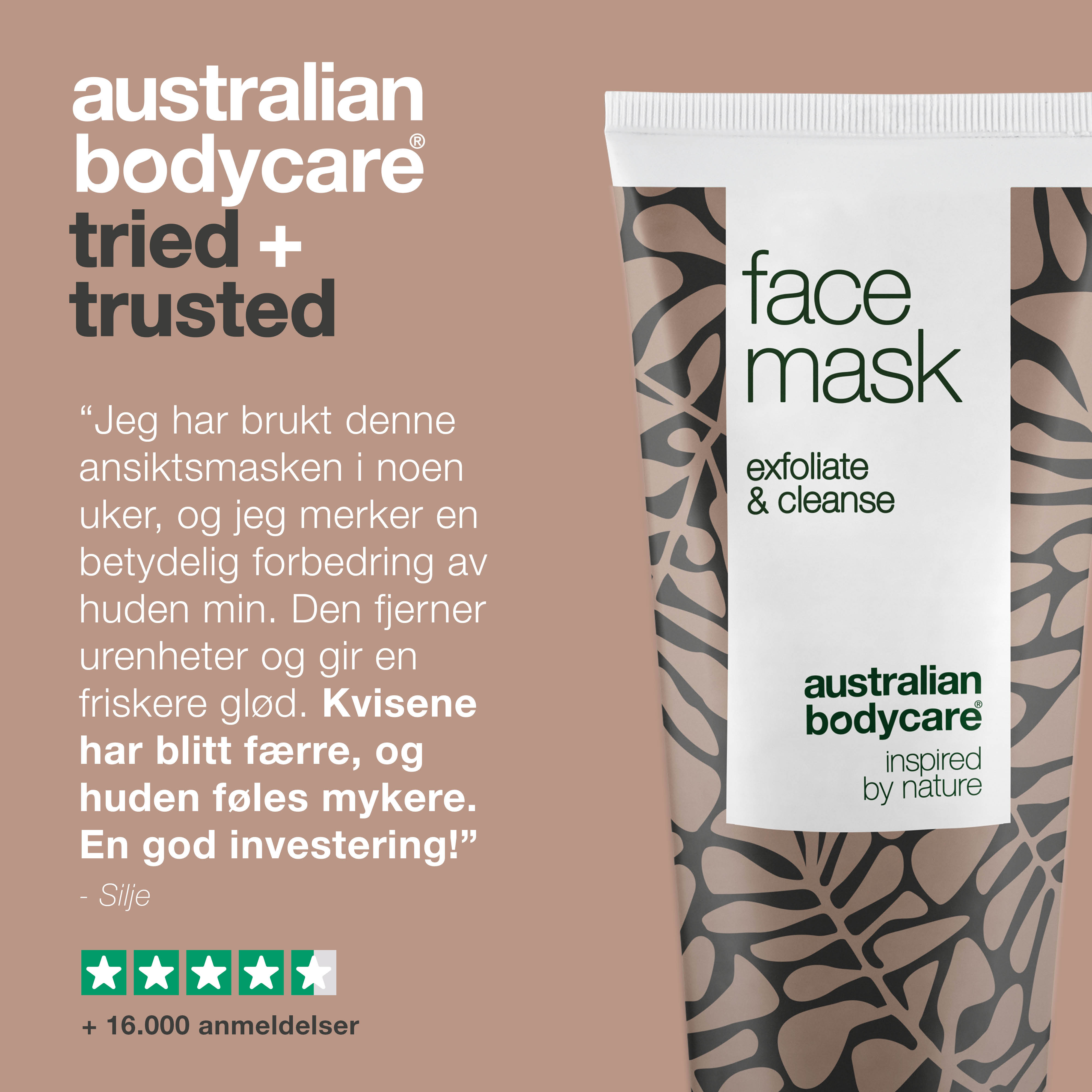 Ansigtsmaske til uren og fedtet hud — Dybderensende ansigtsmaske mod hudorme og bumser