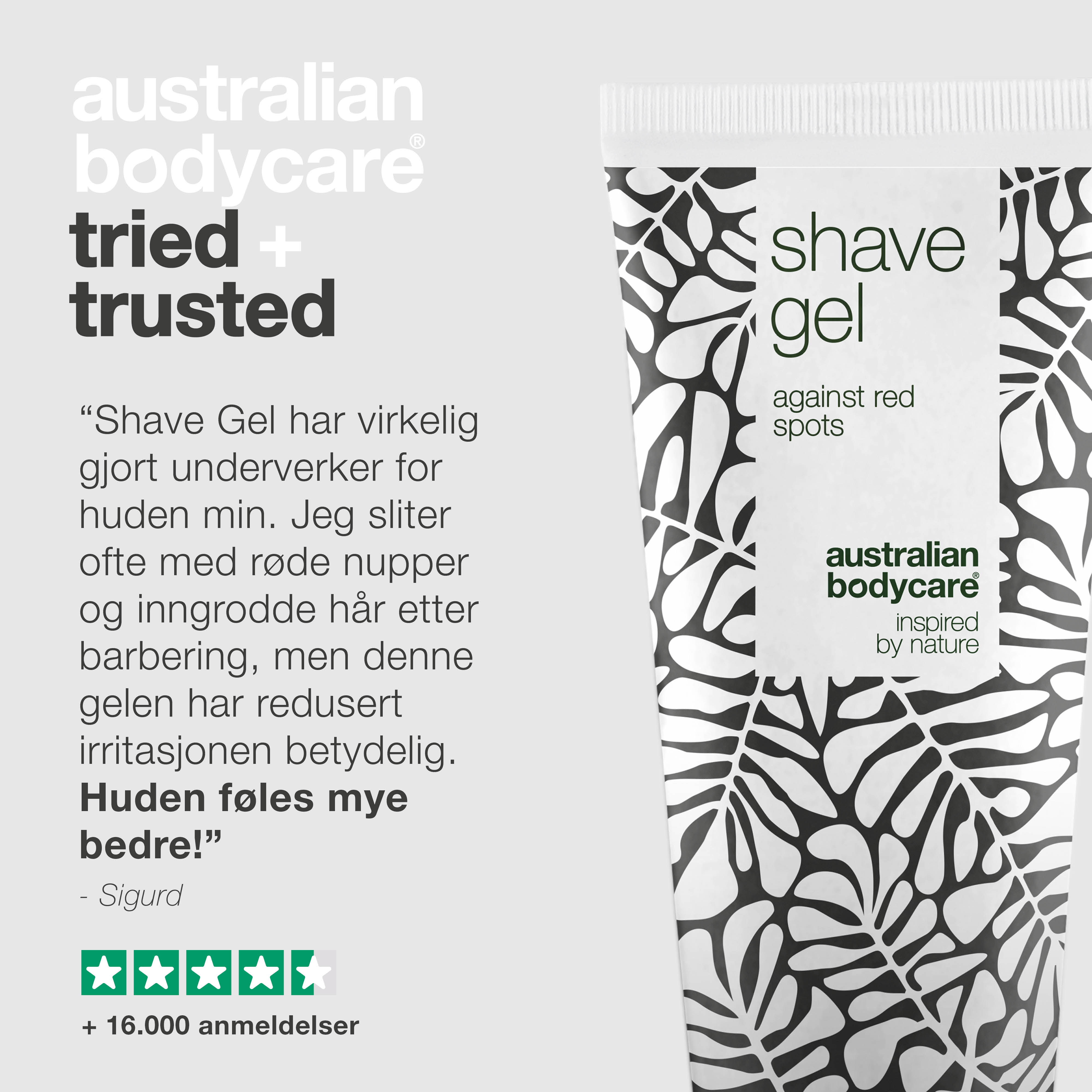 Barbergel mod røde knopper og skægpest — Shaving gel modvirker rødme, skægpest og barberknopper
