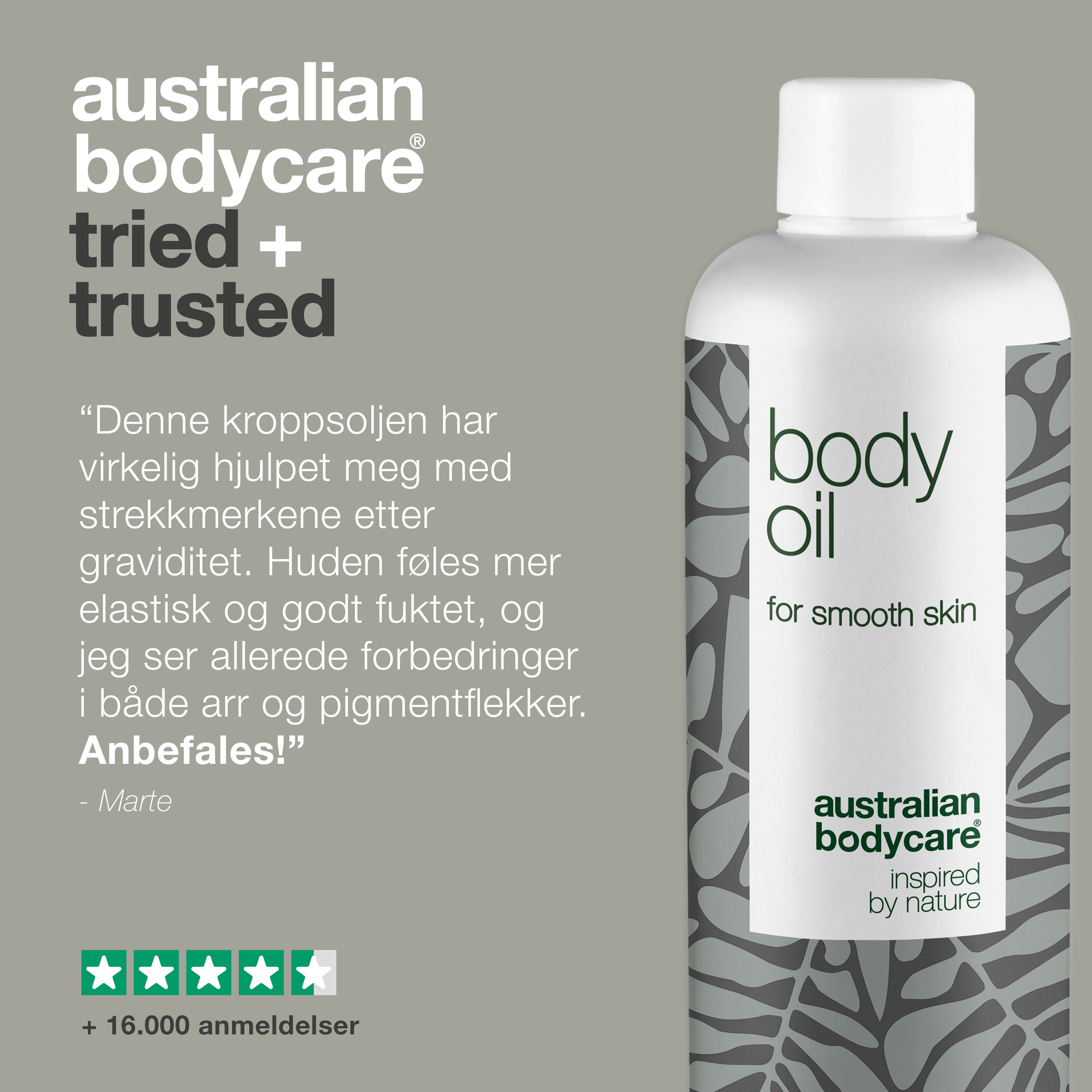 Body Oil – Reduserer strekkmerker, arr og pigmentflekker — Body Oil reduserer strekkmerker, arr og pigmentflekker. Med mandelolje, squalane og vitamin E for fuktet, myk og elastisk hud.
