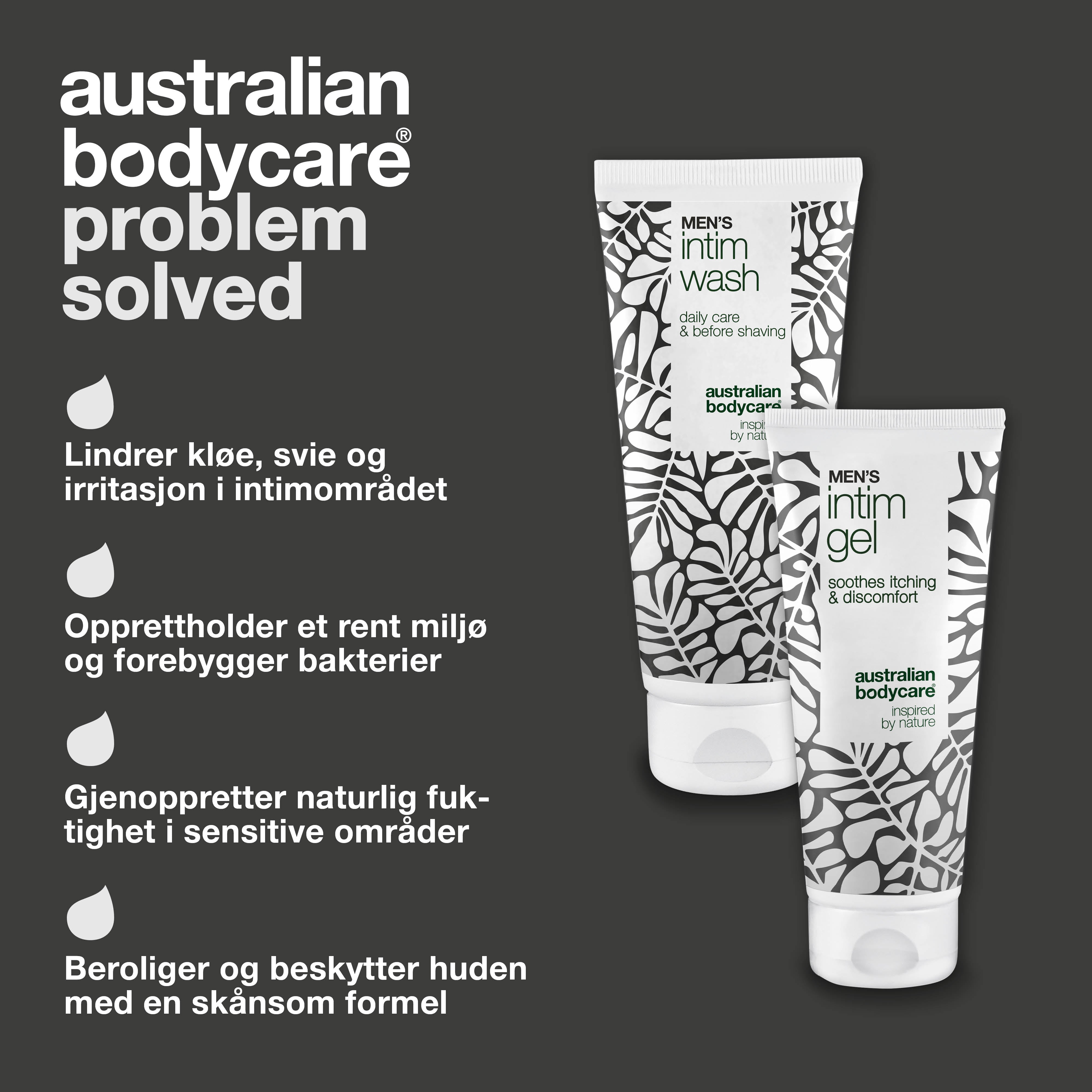 Australian Bodycare Gelé & Såpe — Mot kløe ved penis, i skrittet og lysken