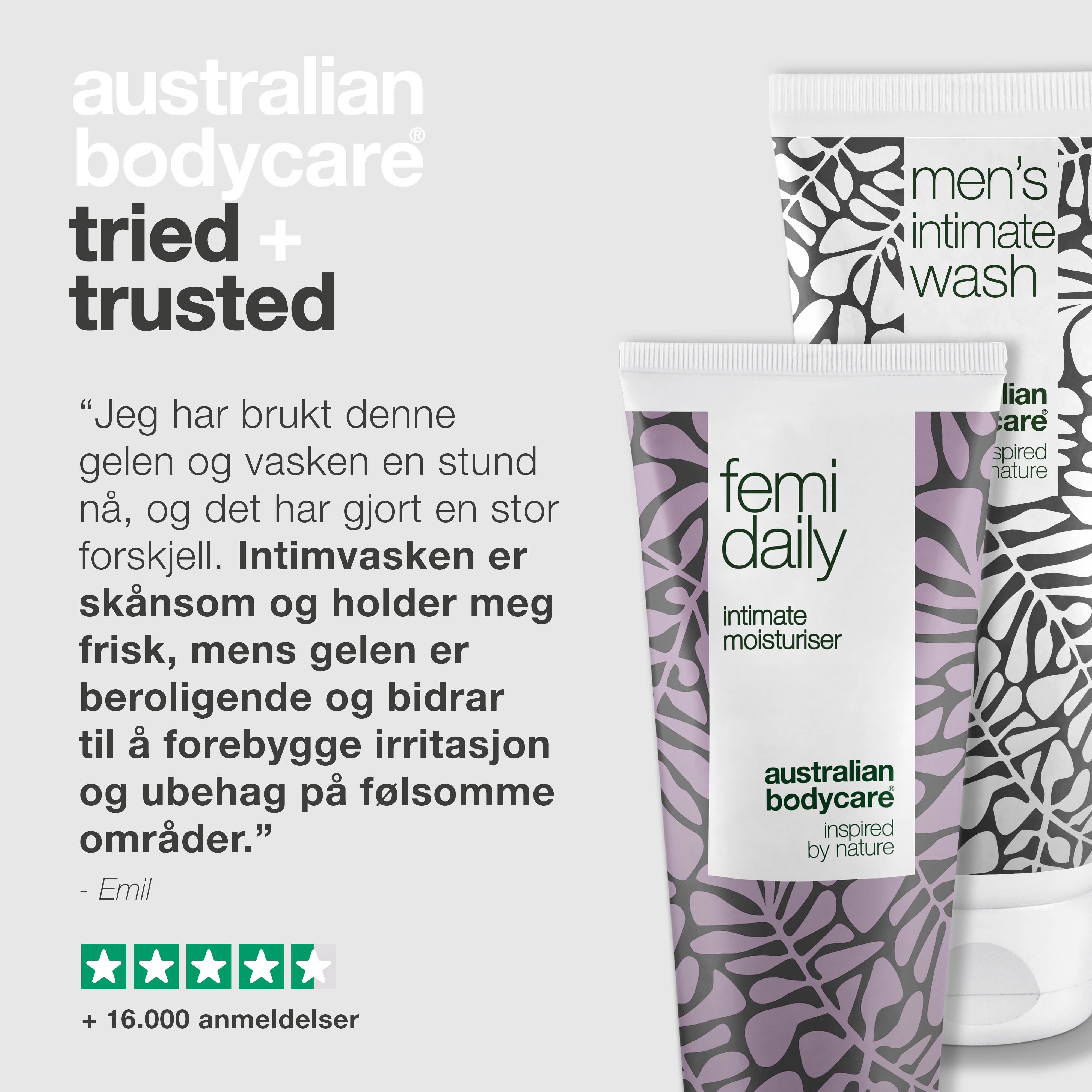 Gel & Sæbe mod kløe og irritation — Mod kløe ved penis, i skridtet og lysken