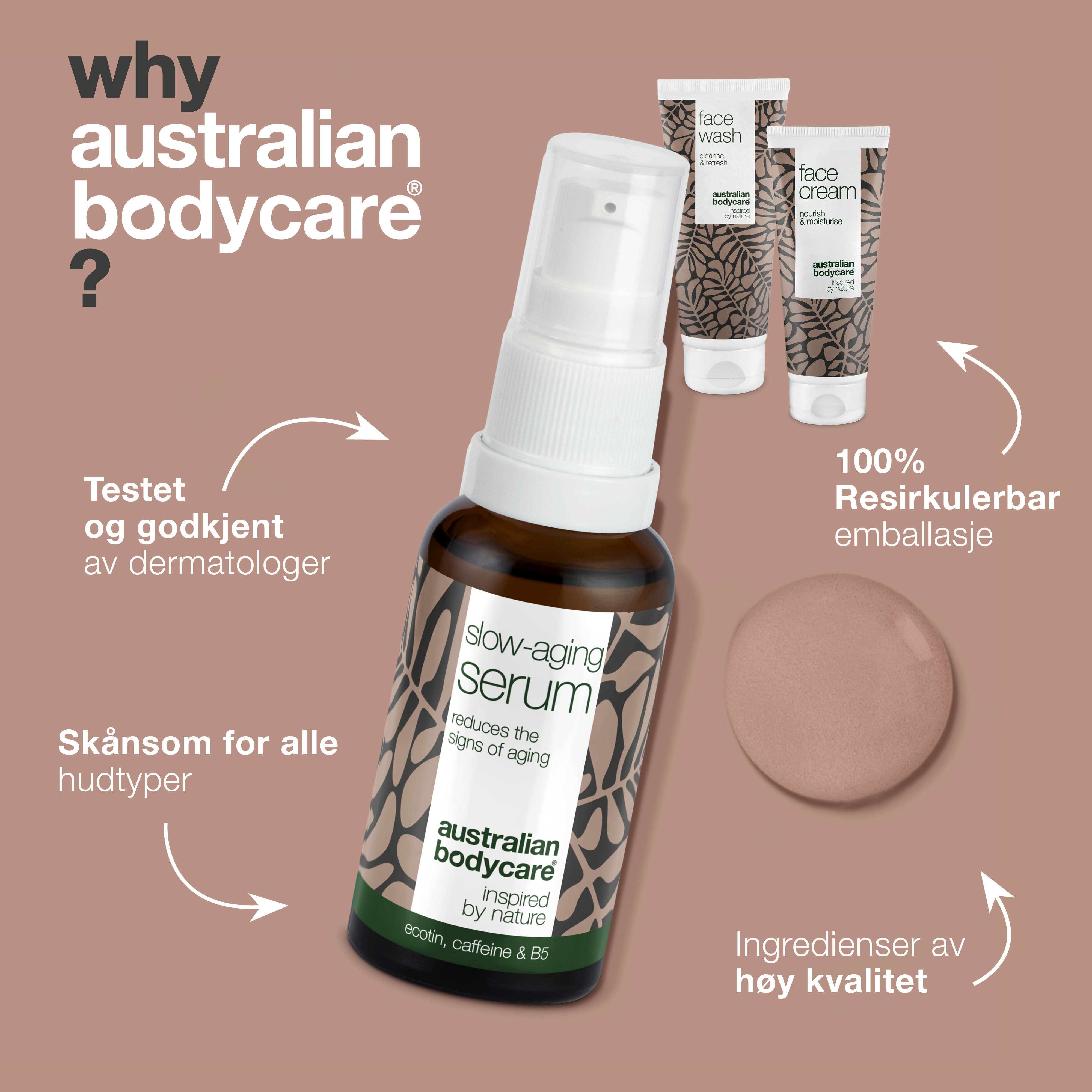 Sæt med Anti Age produkter til 50+ — 3 produkter til rynker og moden hud: ansigtsrens, Anti Age Serum & creme