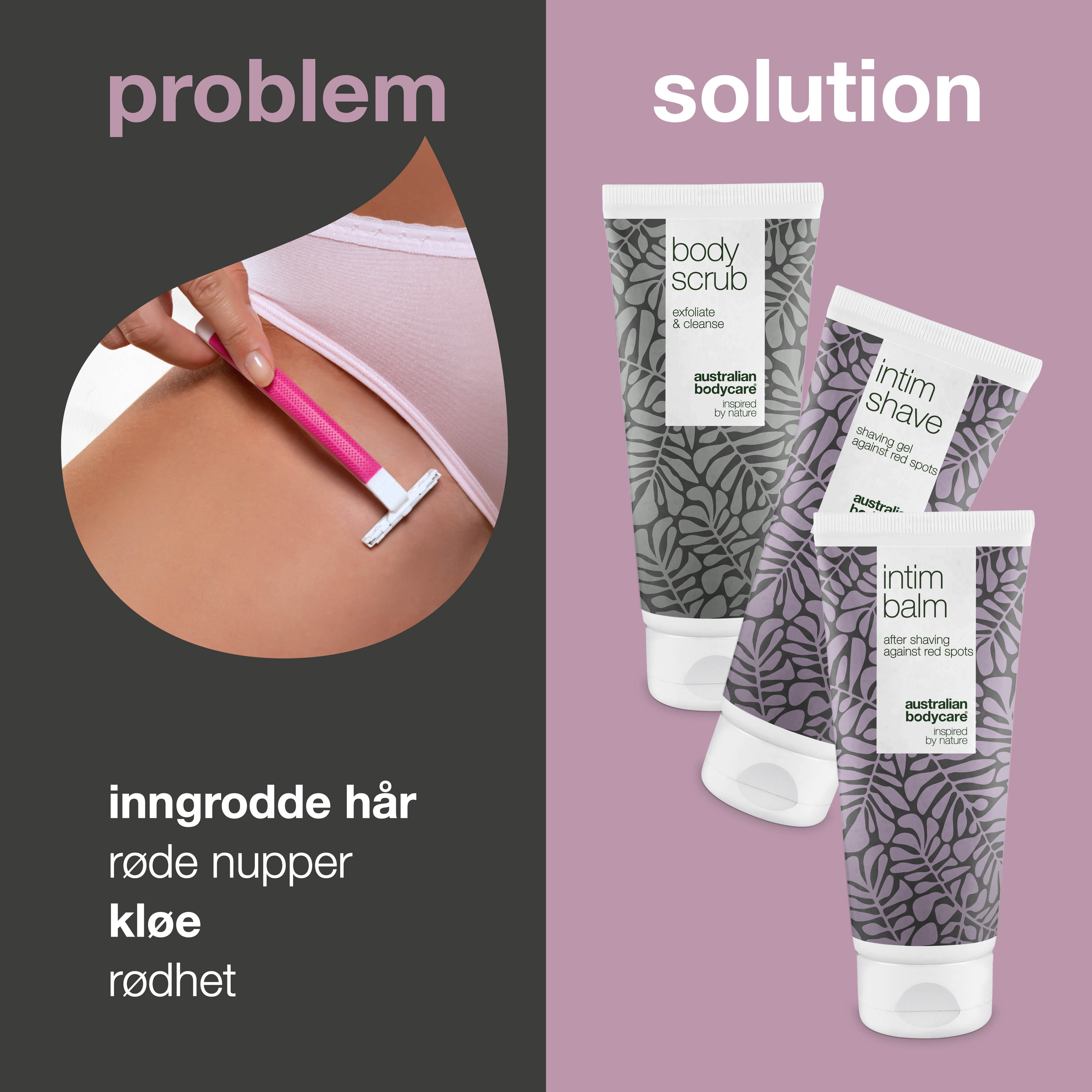 Intimbarbering uden indgroede hår & røde knopper — 3 produkter mod barberknopper og indgroede hår ved intimbarbering