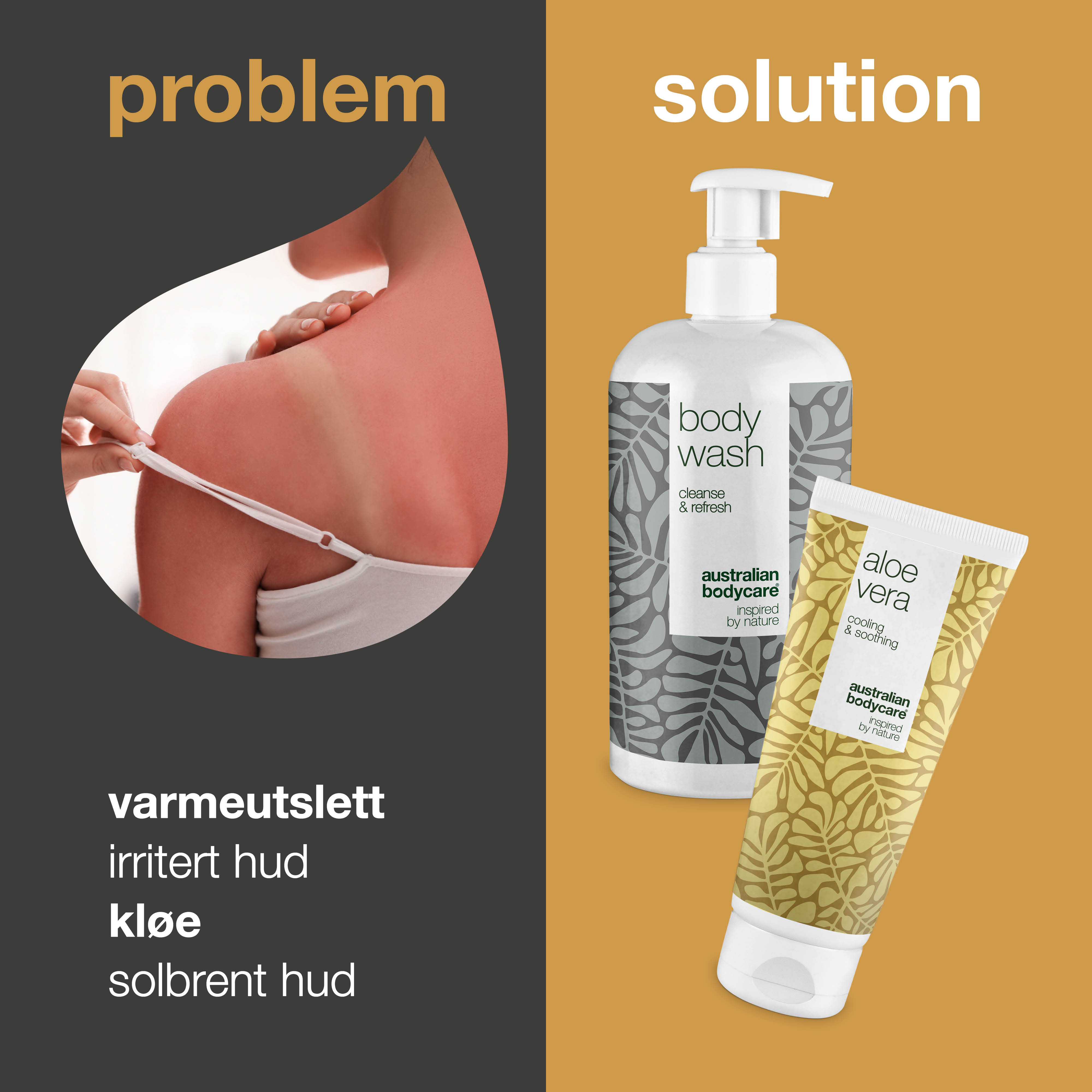2-pak til pleje ved varmeknopper — Produkter til pleje af varmeknopper, svie og irriteret hud