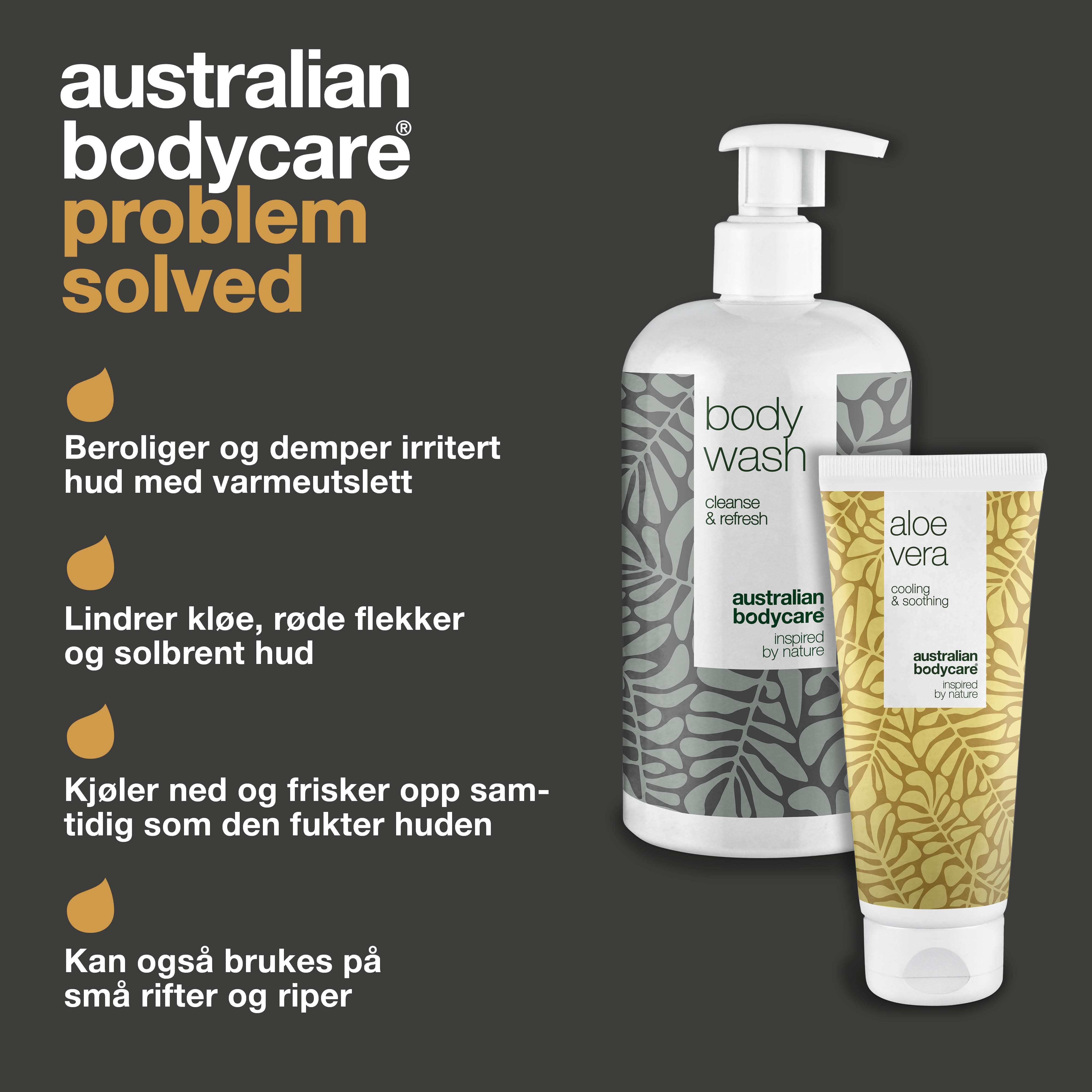 2-pak til pleje ved varmeknopper — Produkter til pleje af varmeknopper, svie og irriteret hud