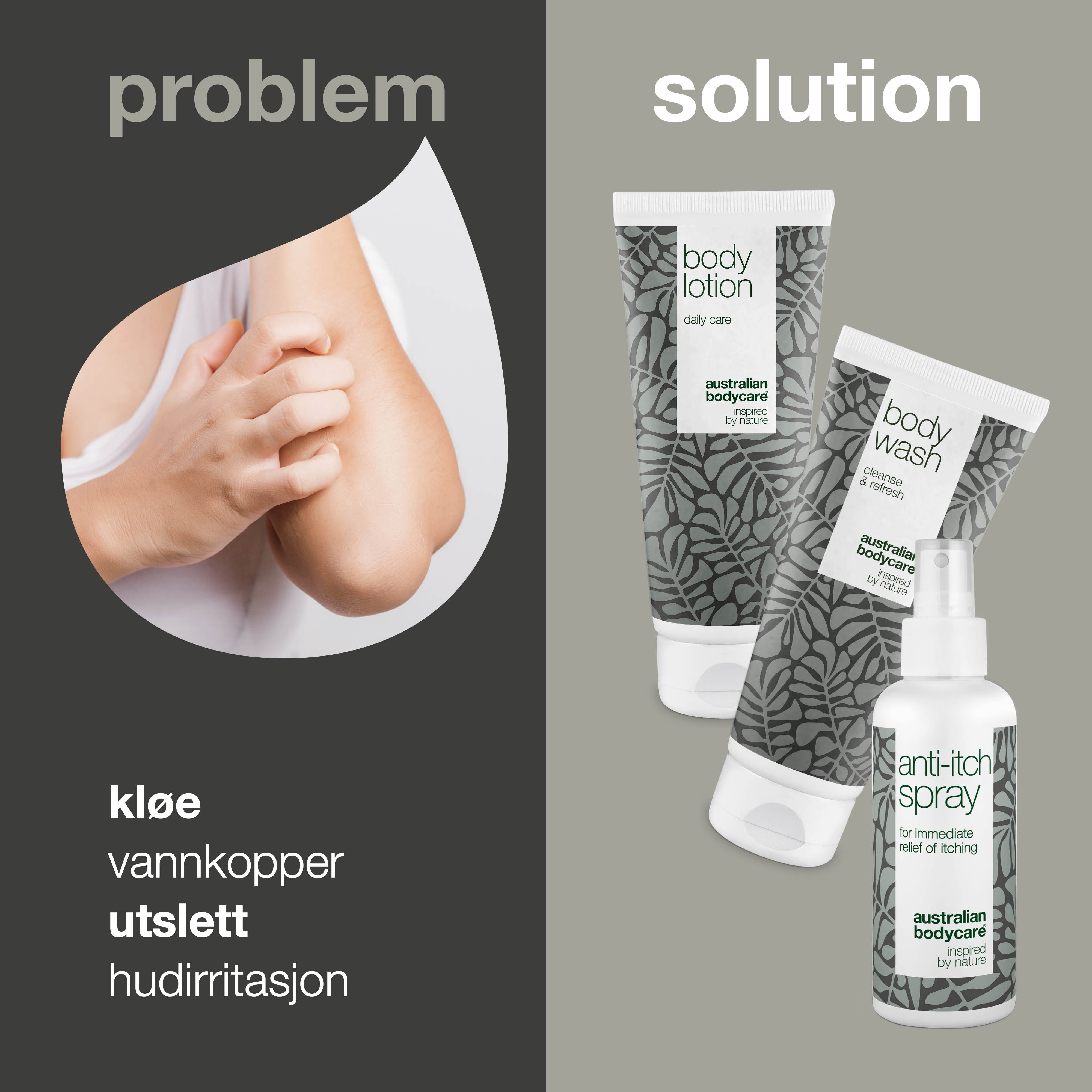 3-pack mot kløe på kroppen — Kløestillende produkter til irritert hud