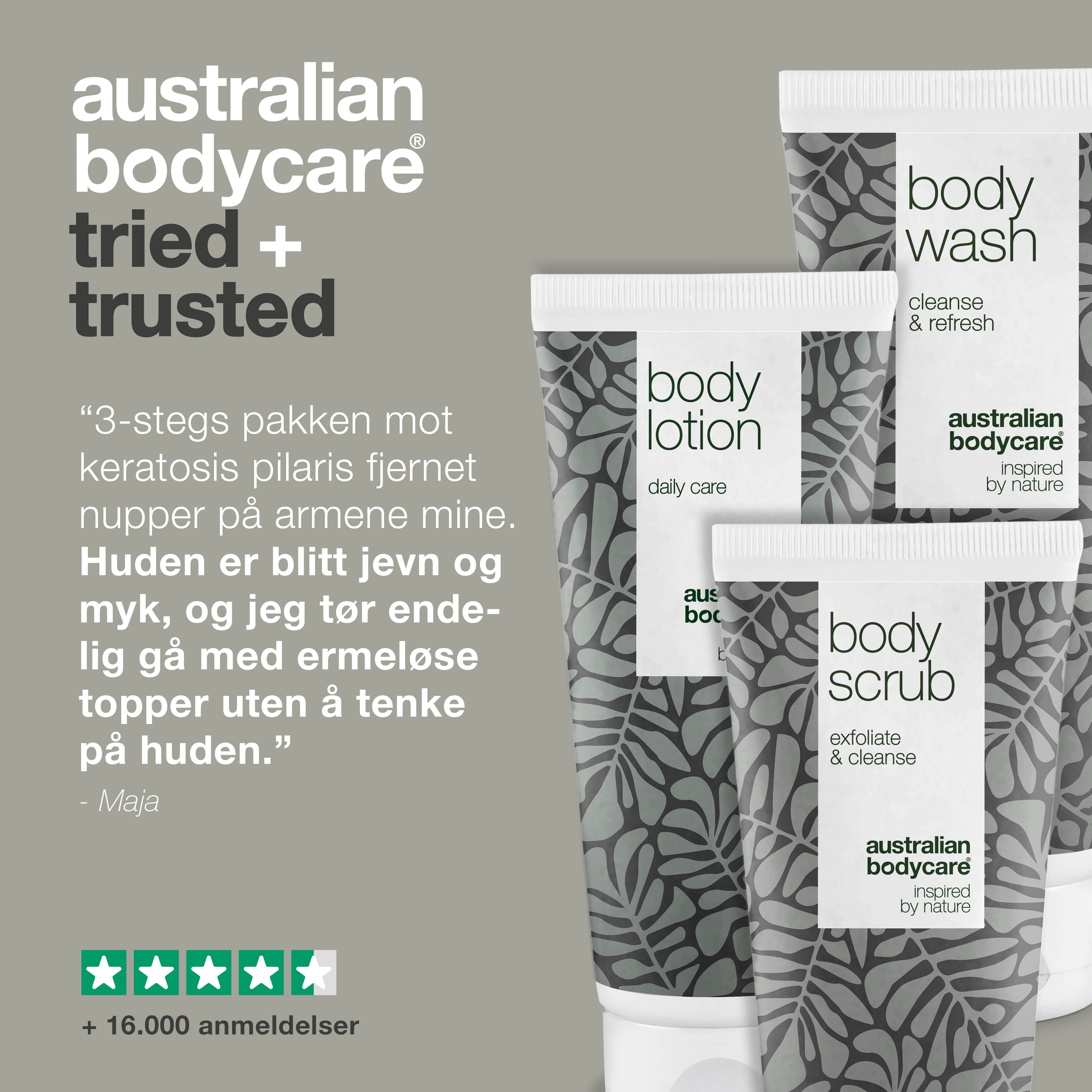 3-pak til keratosis pilaris — minimerer små røde knopper på kroppen fra keratosis pilaris