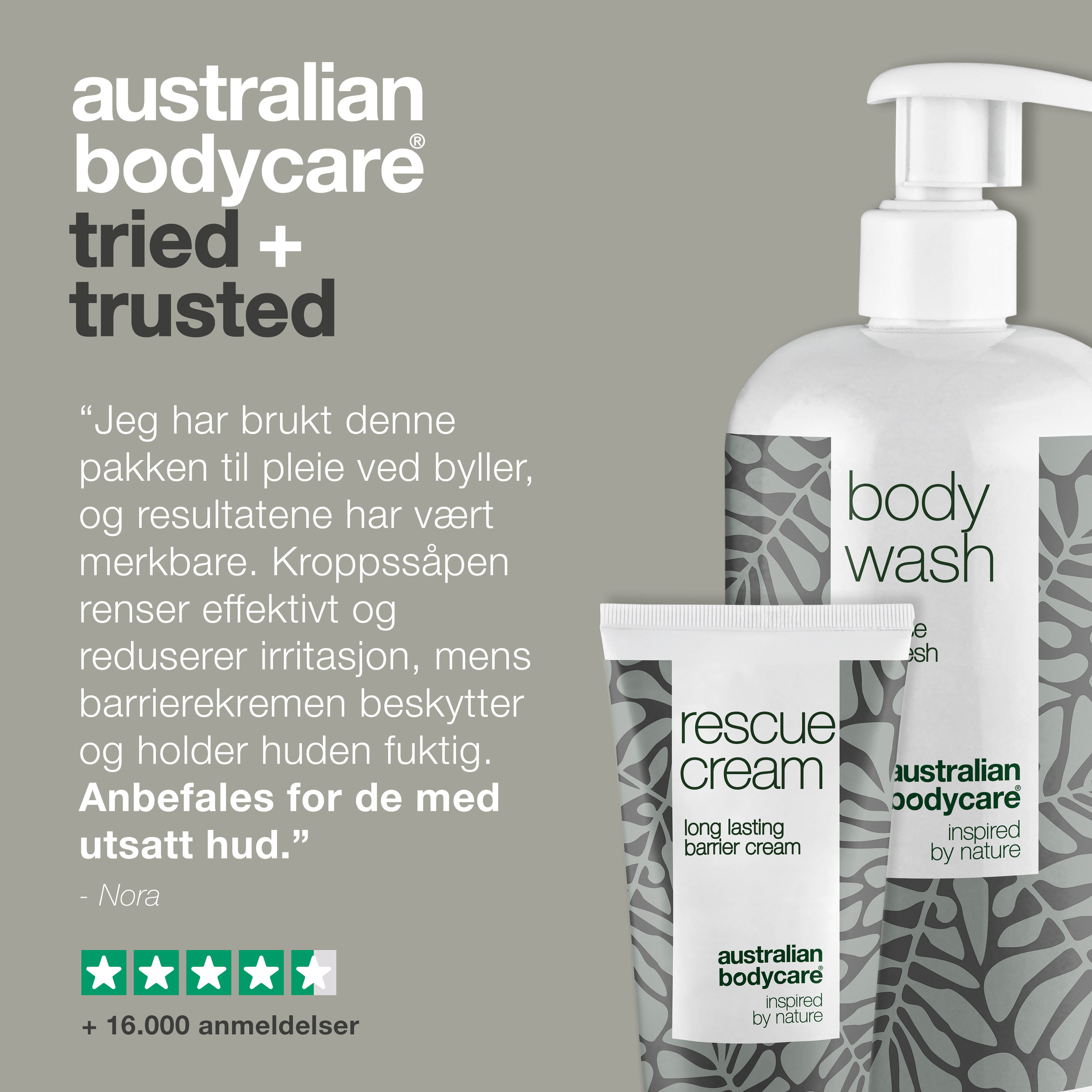 Pakke til pleje ved bylder — 2 produkter til daglig rens og pleje ved abscesser