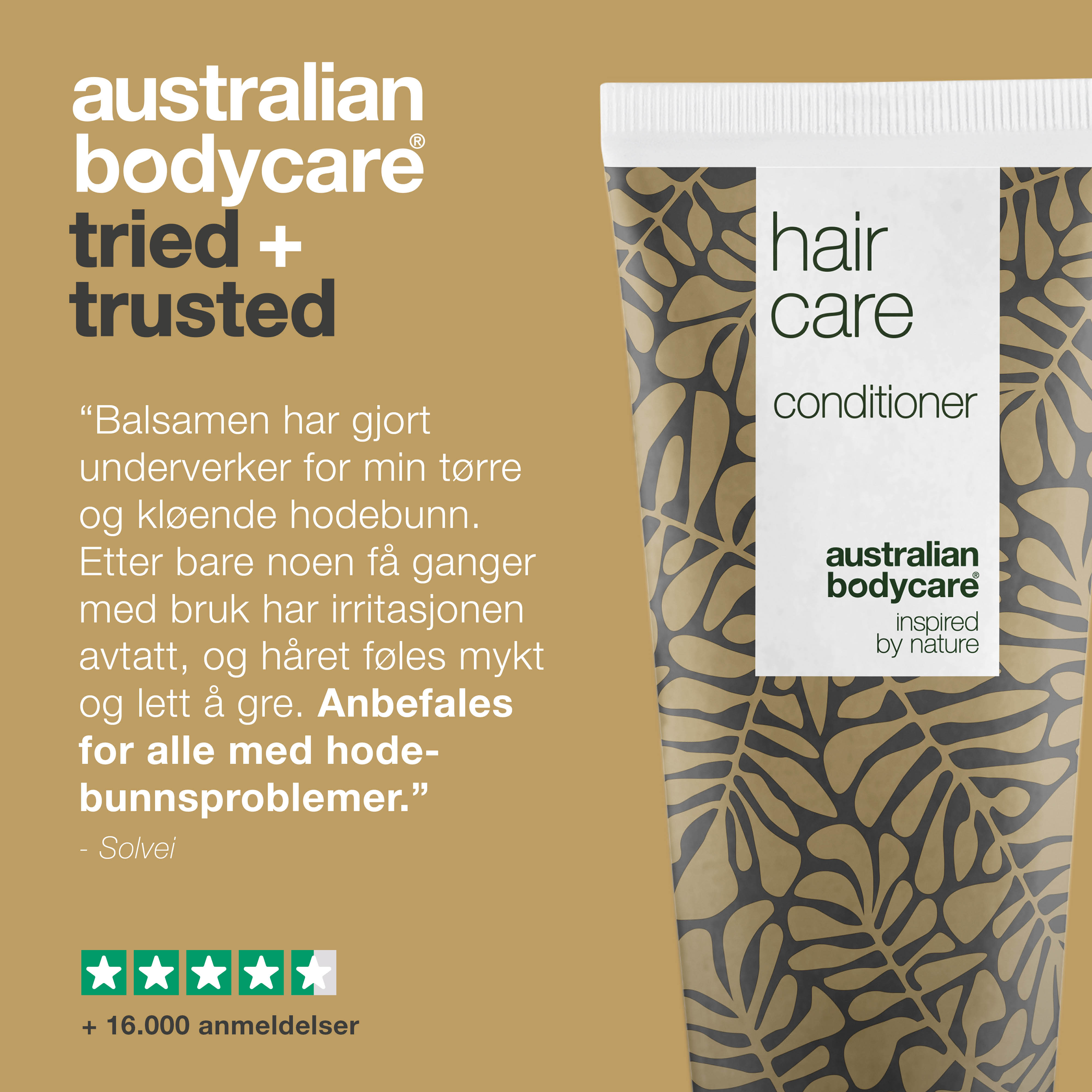 Balsam til tør hovedbund, skæl og kløe — Conditioner til irriteret hovedbund og daglig pleje af håret