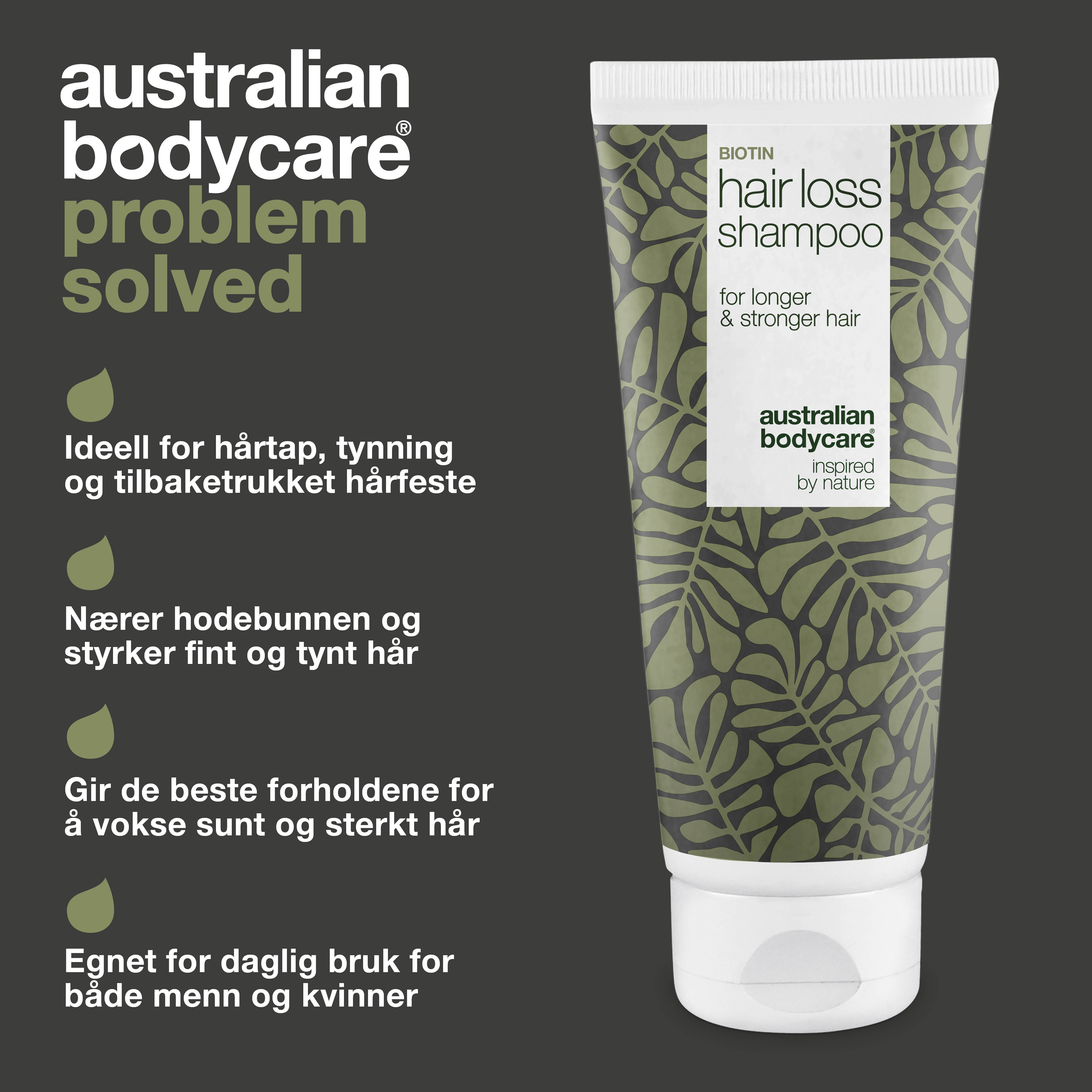 Shampoo med Biotin og Capilia Longa til fint hår — Tea Tree Shampoo til pleje ved hårtab og udtynding