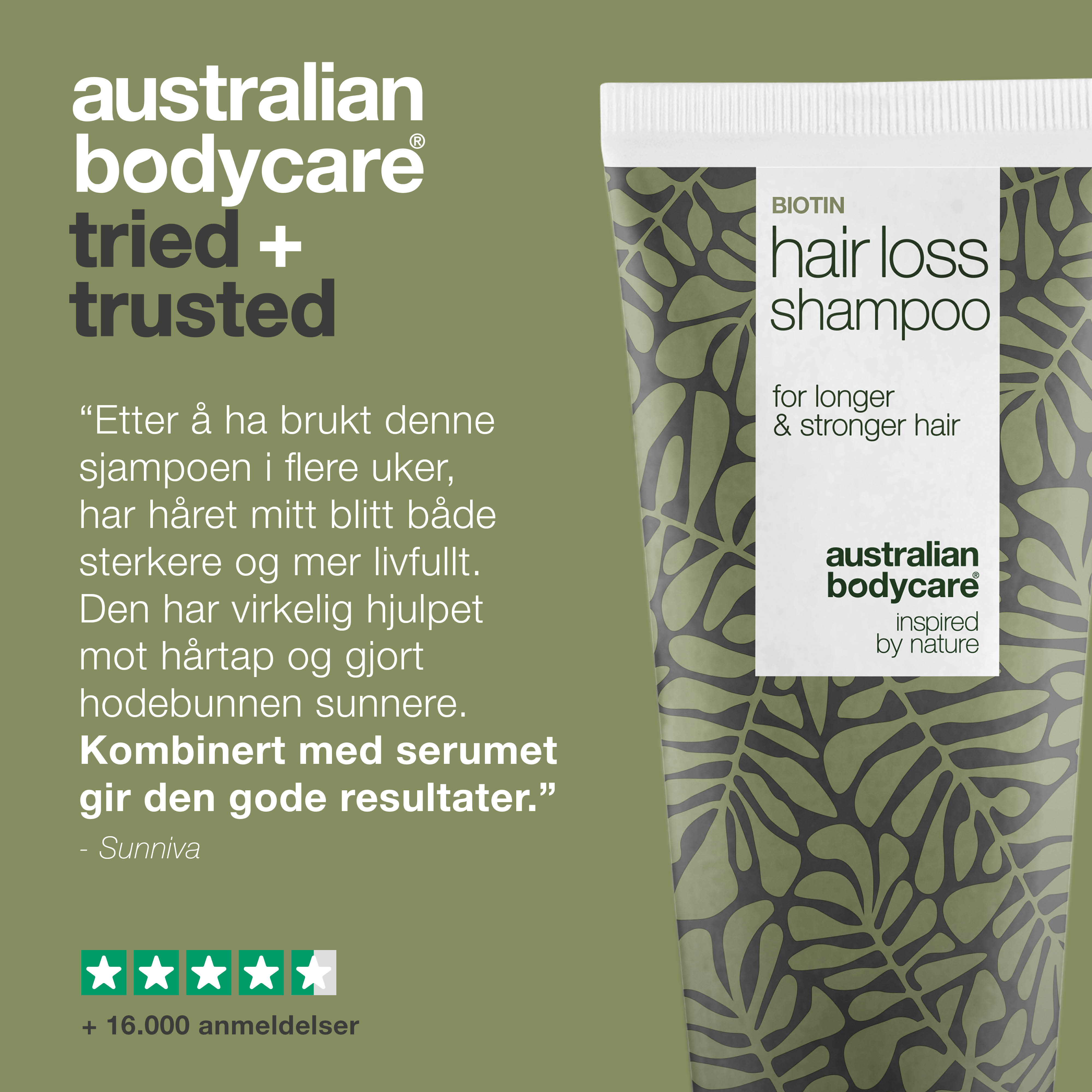 Shampoo med Biotin og Capilia Longa til fint hår — Tea Tree Shampoo til pleje ved hårtab og udtynding