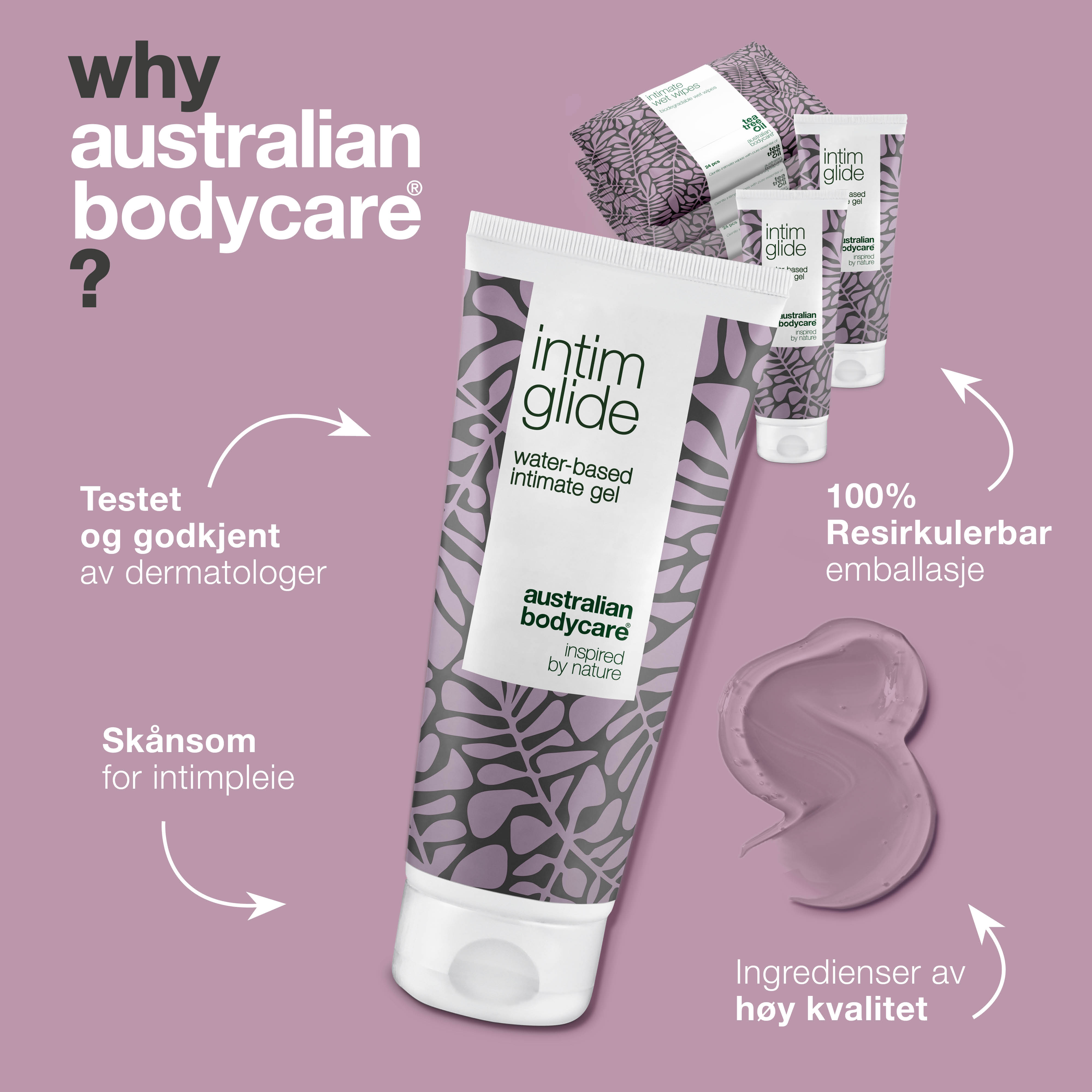 6-pak til pleje af svie under og efter samleje — Intimpakke mod svie, kløe, tørhed og uønsket lugt fra underliv