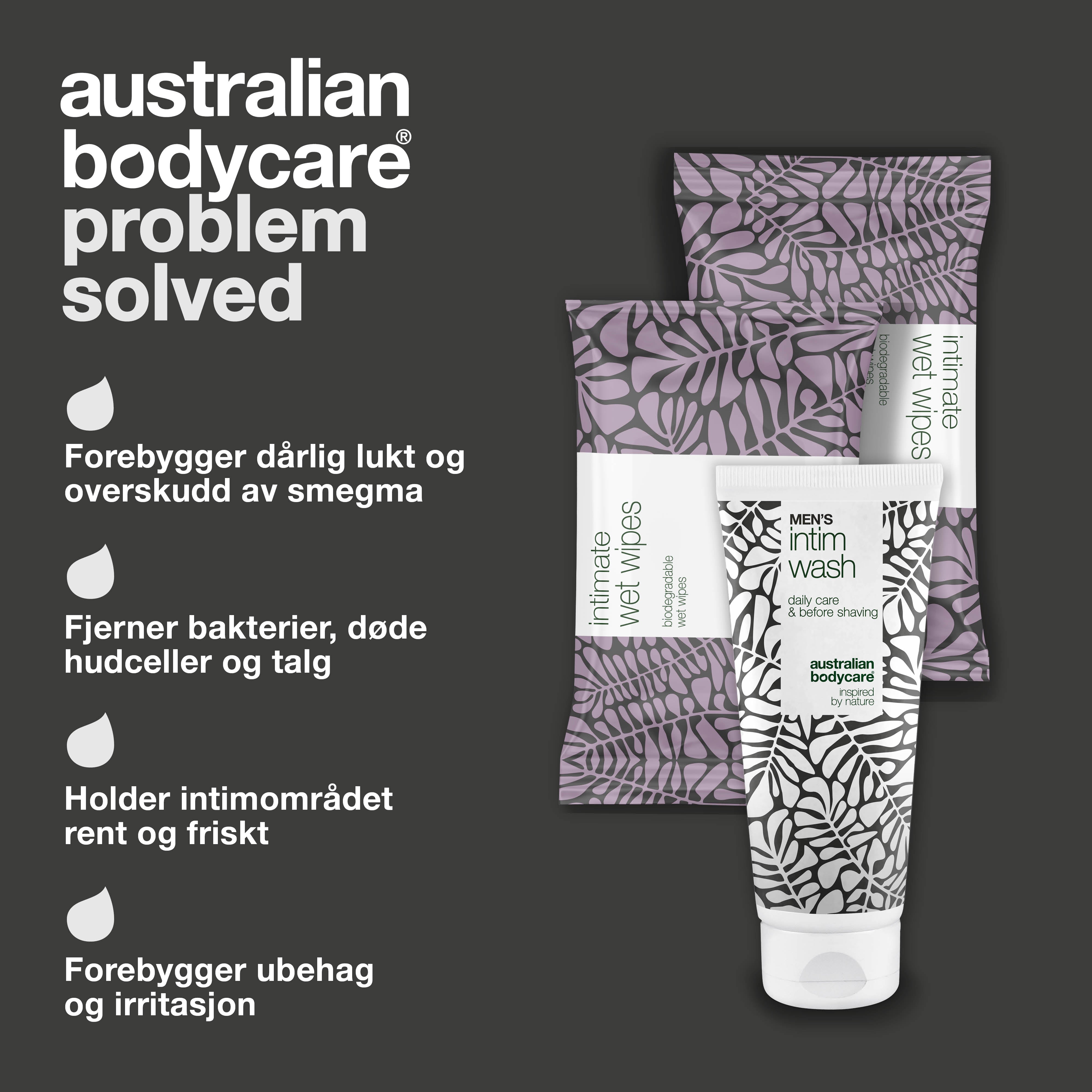 Pakke til pleje ved smegma — Renser intimområdet og forebygger nakkeost