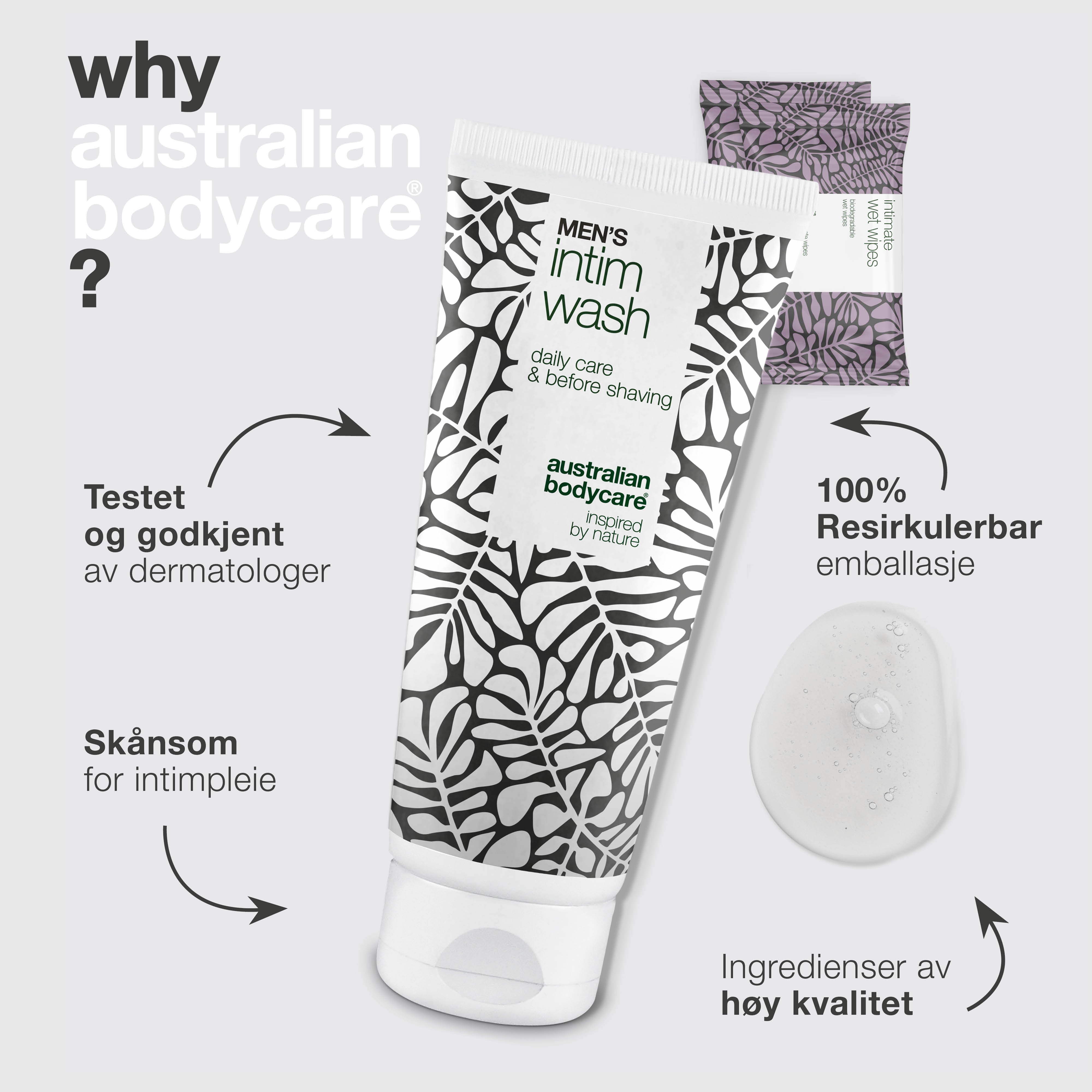 Pakke til pleje ved smegma — Renser intimområdet og forebygger nakkeost