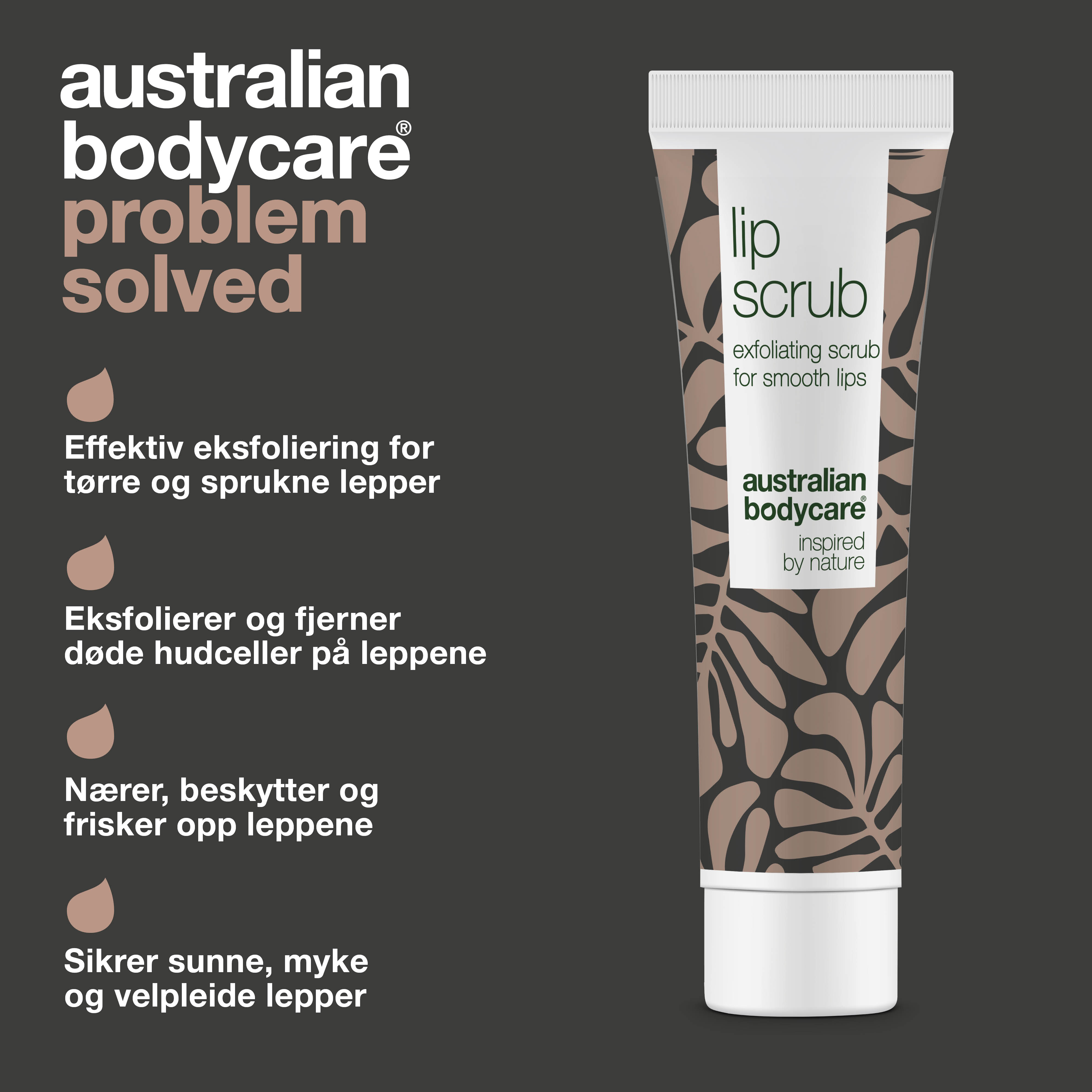 Lip Scrub Eksfolier og Pleie Tørre Lepper – 100% Vegansk og spiselig.