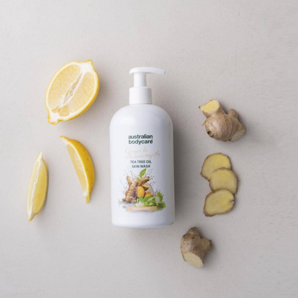 Profesjonell Ginger & Lemon Skin Wash — en skikkelig proff dusjsåpe med Tea Tree Oil og ingefær!