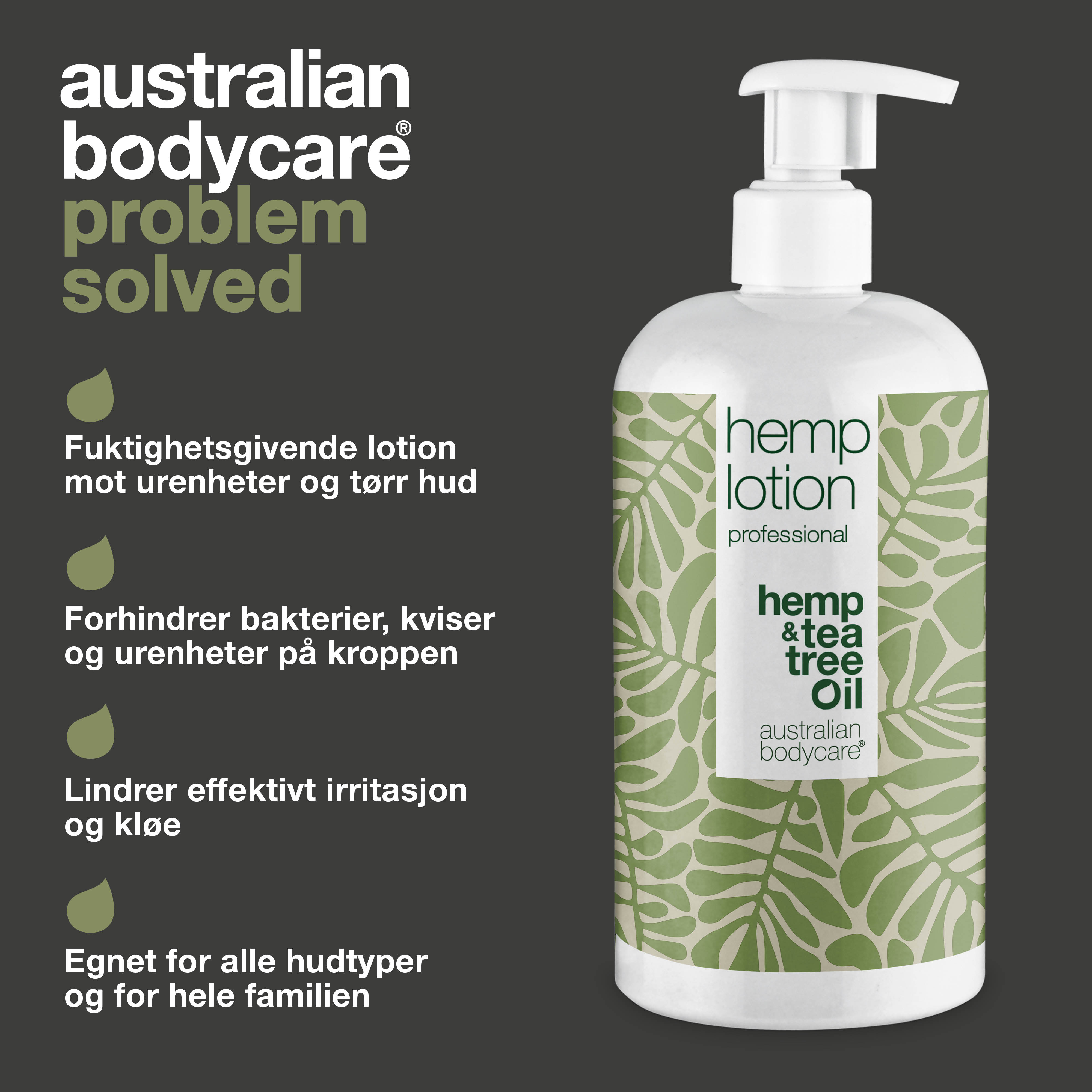 Hamp Body lotion — Fugtpleje med Hamp Olie til tør hud og mod bumser på kroppen