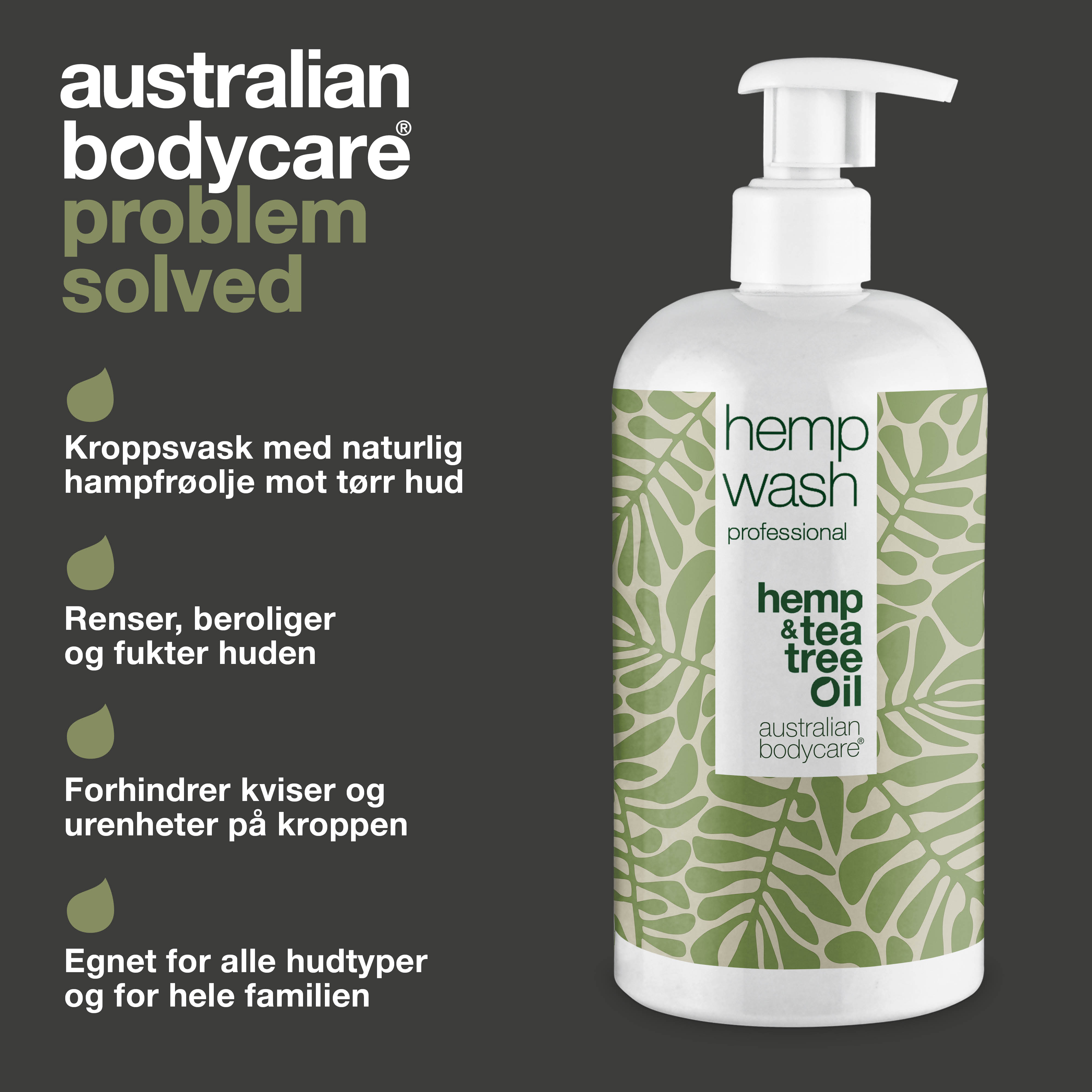 Hamp Shower Gel til uren hud — Body Wash med hamp olie mod tør og fedtet hud