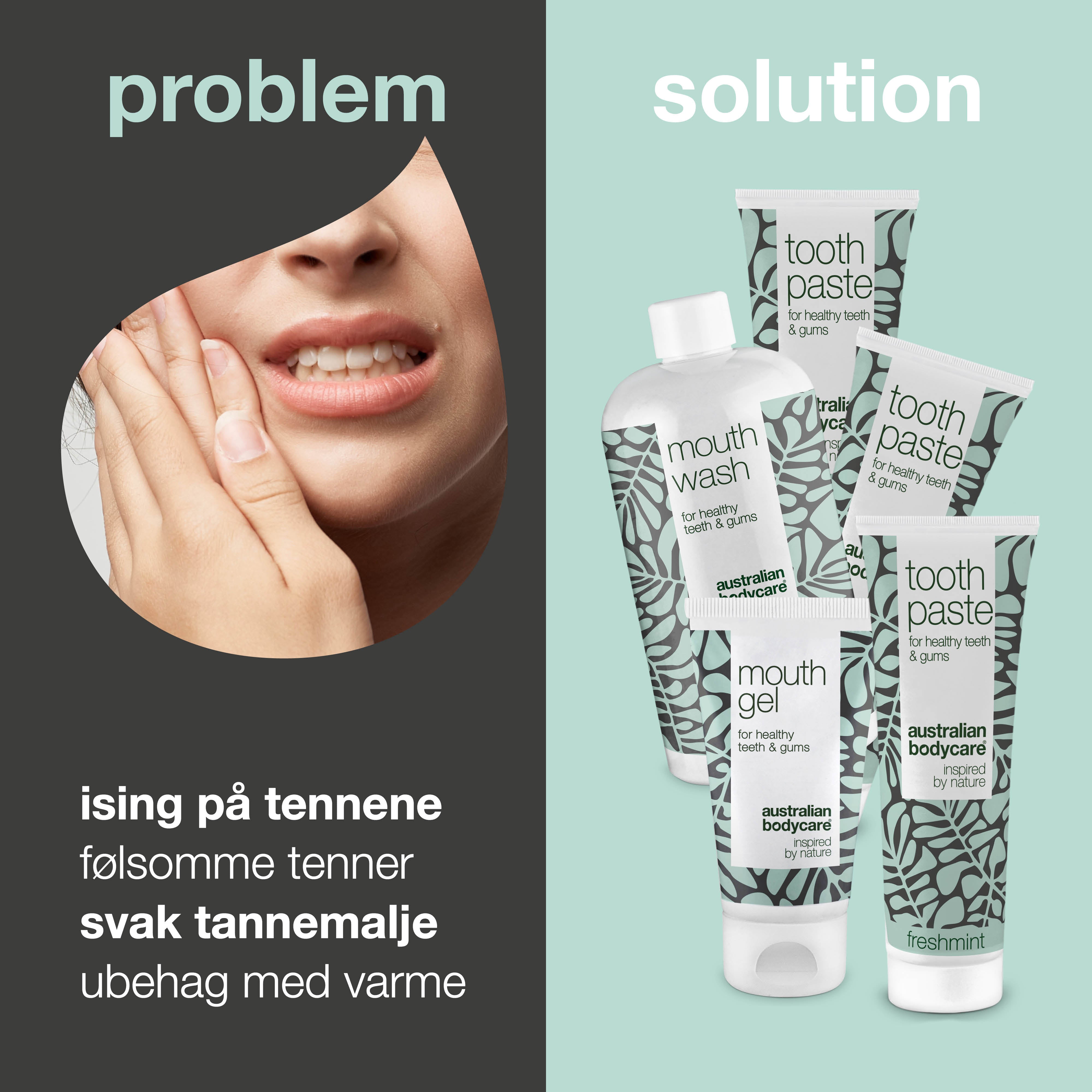 Pakke mod isninger i tænderne — plejer ved varme og kulde i munden