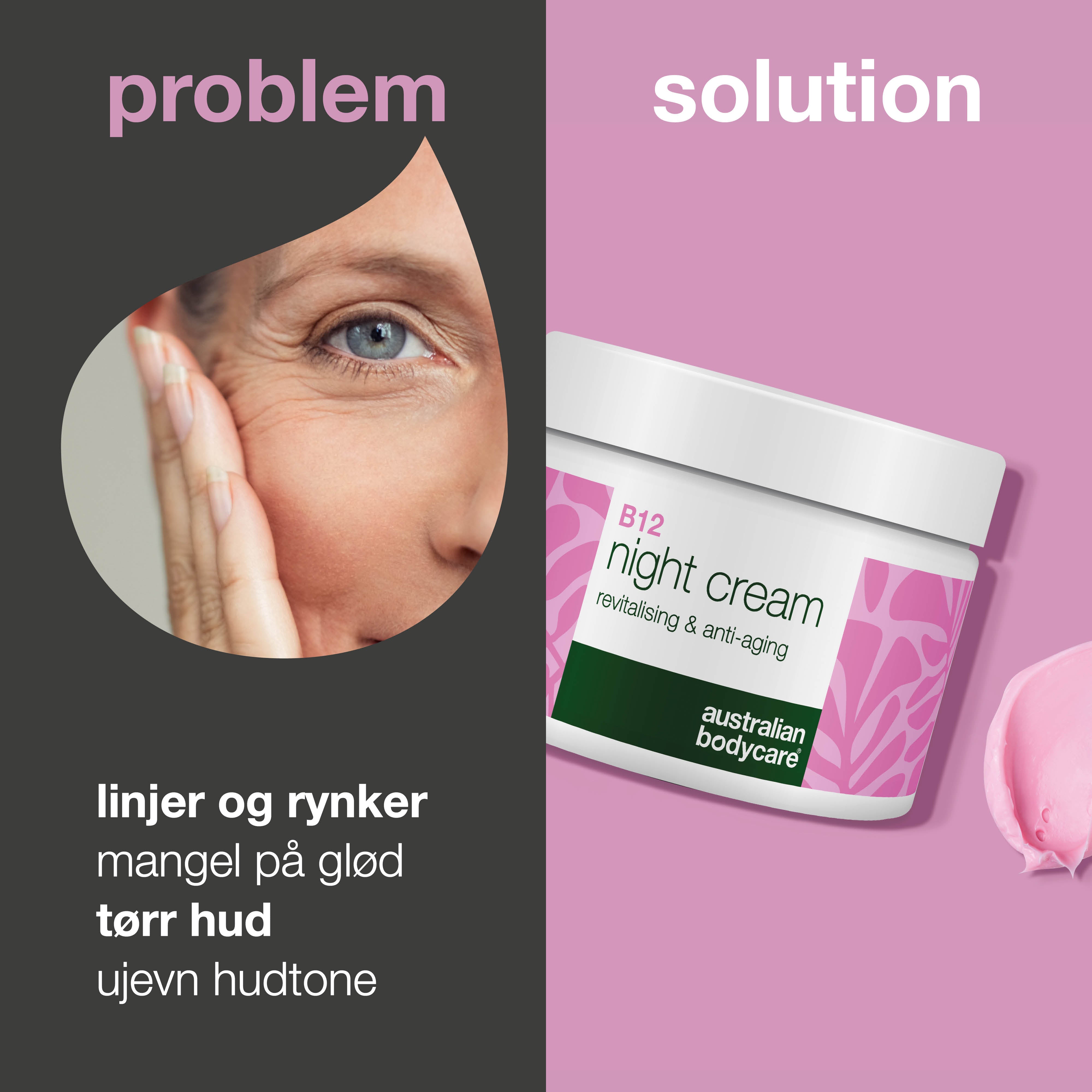 B12 Natcreme – Næring og Anti-Age til Blød og Strålende Hud — B12 Natcreme fugter, opstrammer og fornyer huden med naturlig glød.