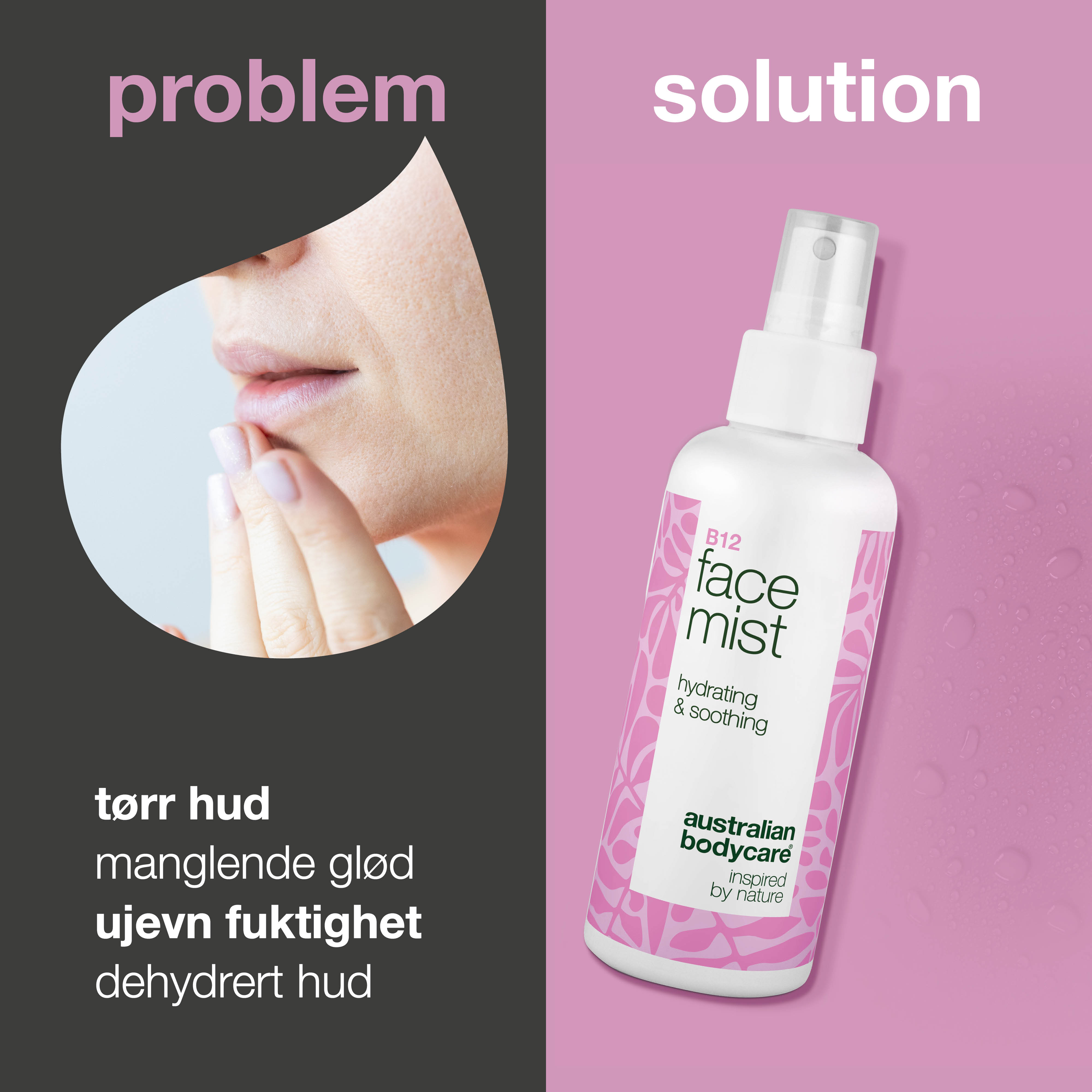 B12 Face Mist – Fugtgivende Spray for Frisk og Strålende Hud — B12 Face Mist giver huden fugt og friskhed. Perfekt til daglig brug eller som hurtig opfriskning i løbet af dagen.
